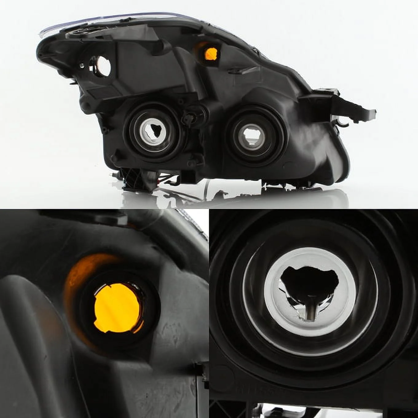 AKKON - Fits 2007 2008 2009 Altima Sedan Driver & Passenger Both Side Halogen Headlights Headlamps Chrome