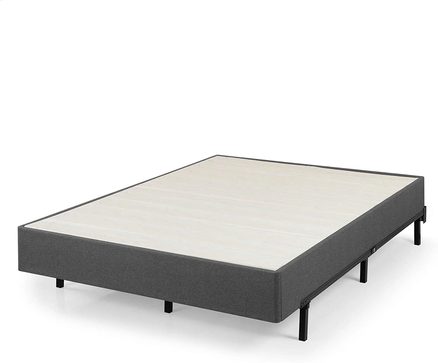 OUWI Upholstered Metal and Wood Box Spring / 9 Inch Mattress Foundation / Easy Assembly / Fabric Paneled Design, Queen