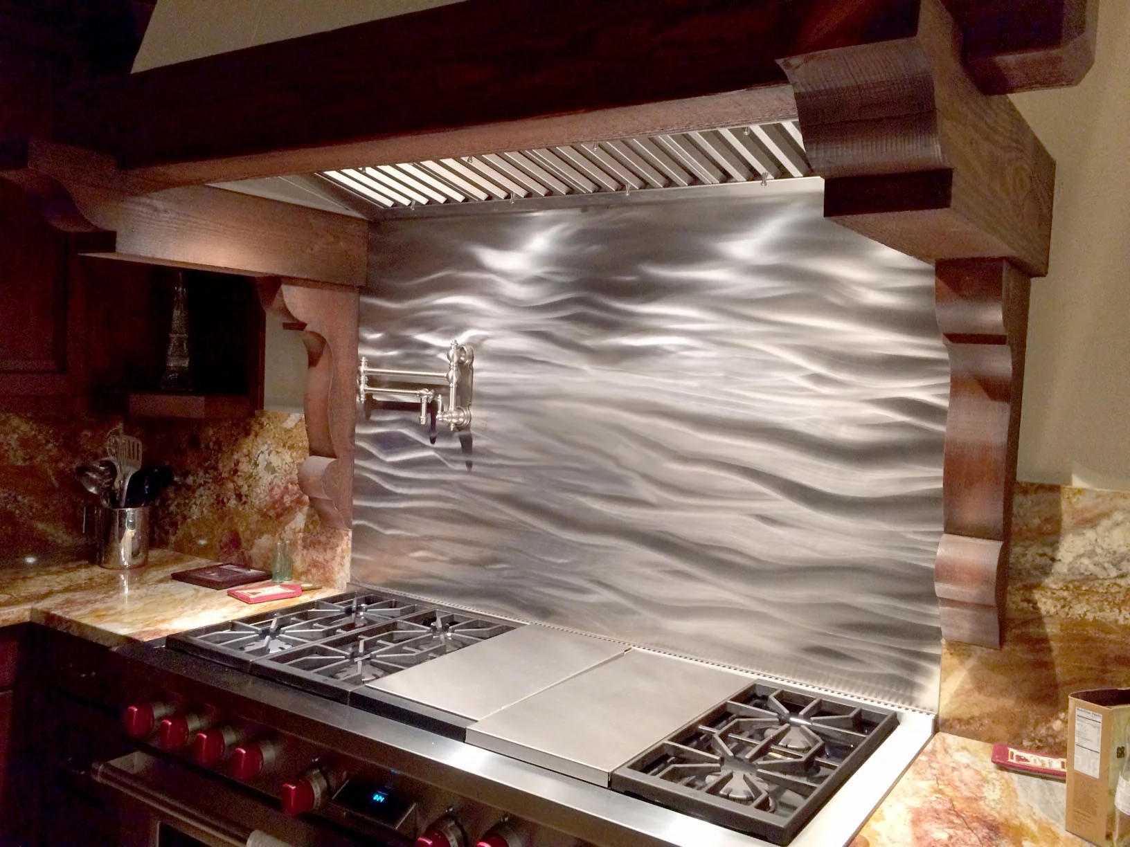 Currents Decorative Stainless Steel Kitchen Backsplash 30