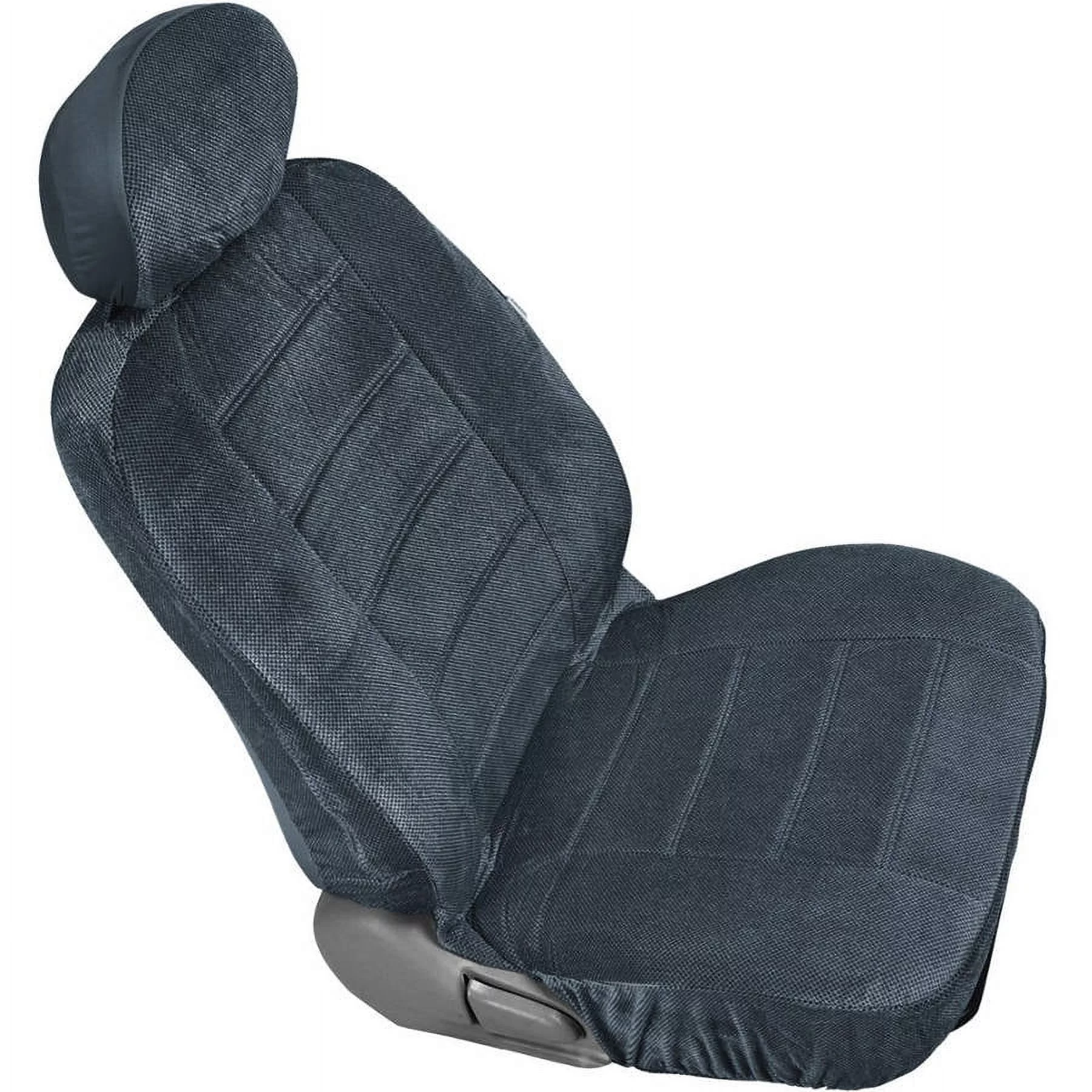 BDK Regal Dotted Cloth Car Seat Covers, 9pc, Front and Rear Full Set, Low Back