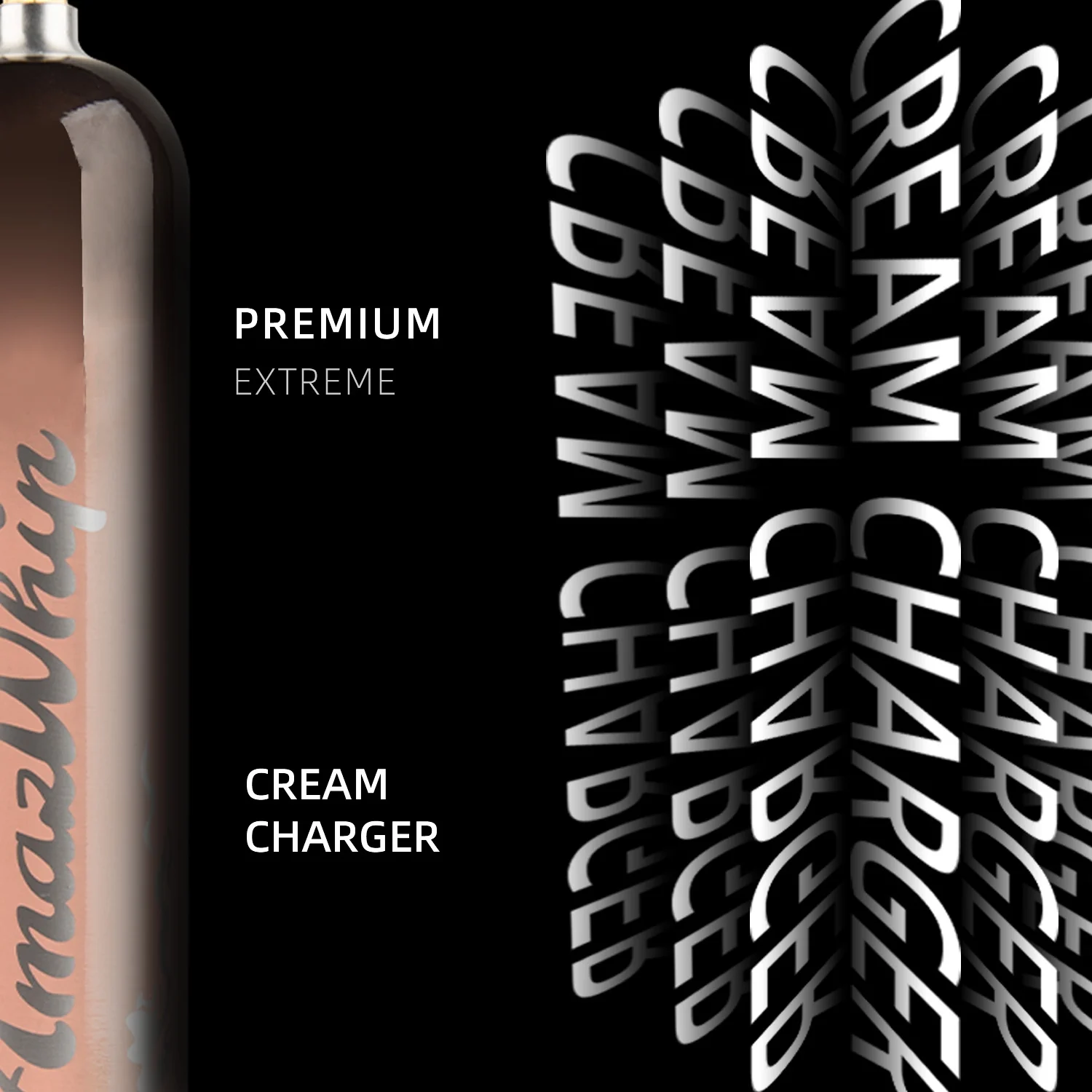 AmazWhip 640g Whipped Cream Chargers, Ultra Light Aluminum Cream Charger Gas tank Cartridge (1 cylinder)