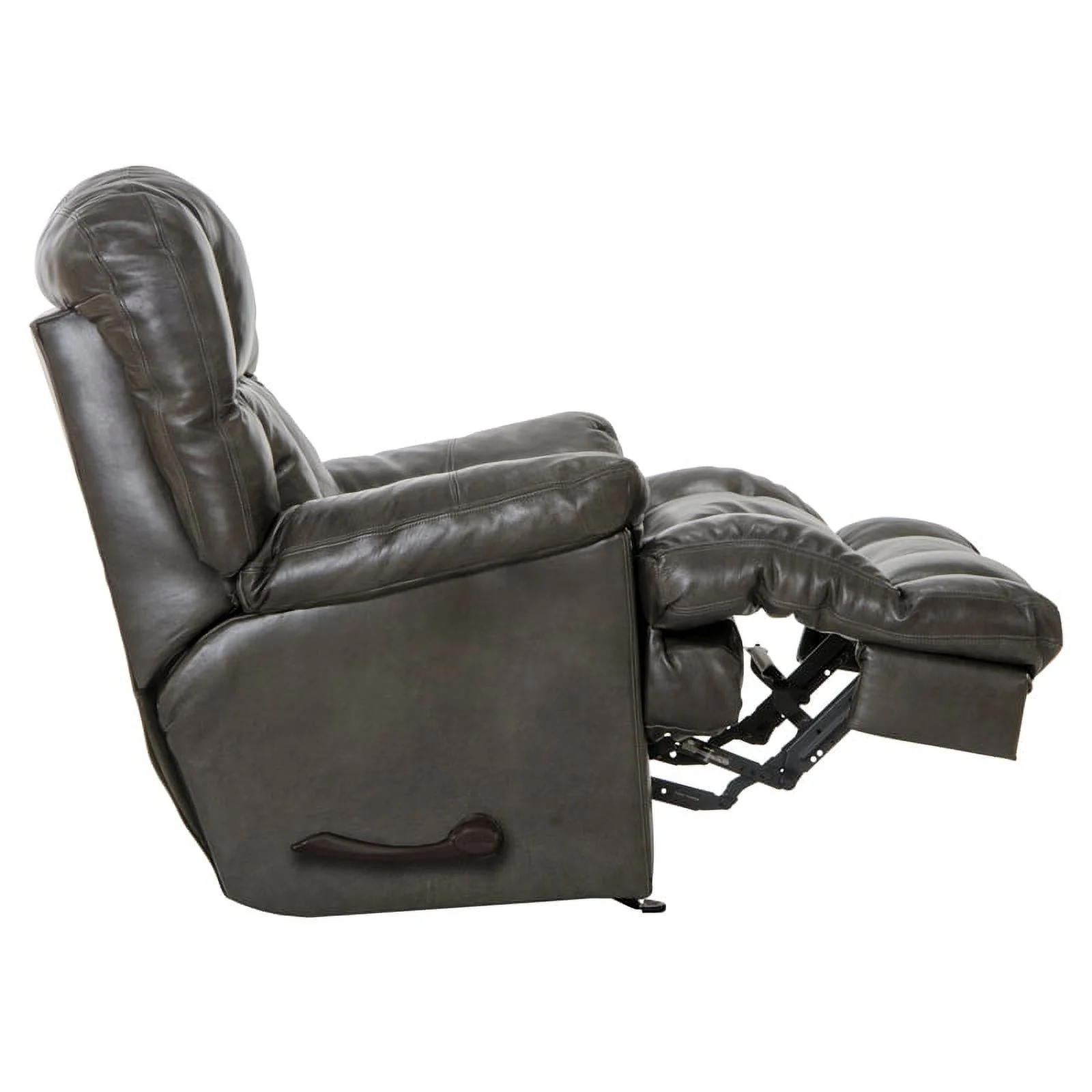 Chaise Rocker Recliner in Steel Finish