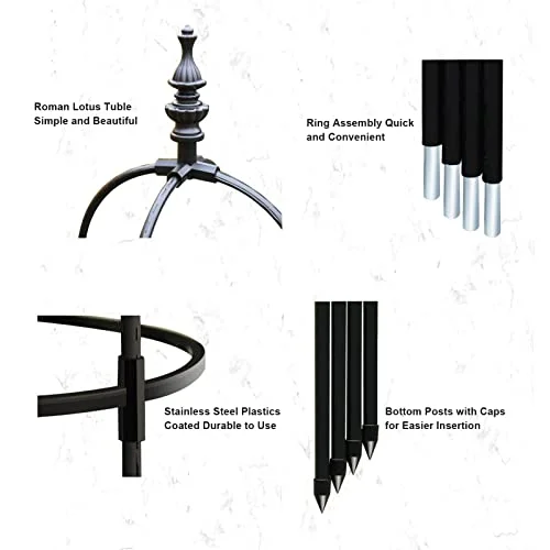 2 Pcs Garden Obelisk Trellis for Climbing Plants Outdoor,150cm Tall Plant Support Cage,Tower Obelisk Plant Support Indoor Potted Plant,Plant Trellis for Climbing Vines,Tomato,Flower,Vegetable,Rose