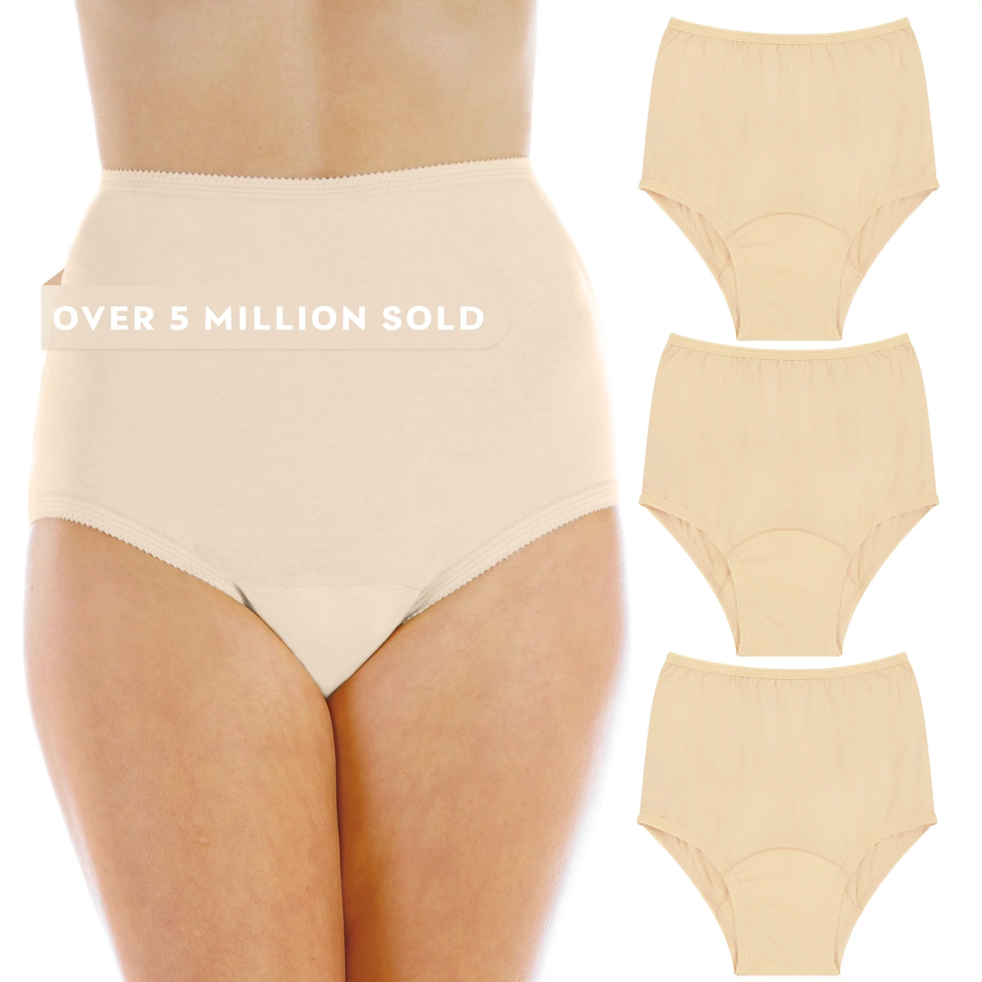 (2 pack) Wearever Women's Incontinence Underwear Reusable Bladder Control Panties for Feminine Care, 3-Pack