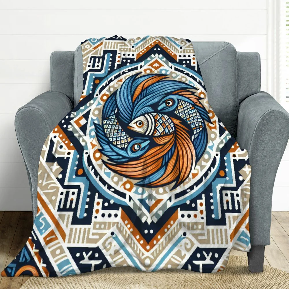 EastSmooth  Royal Empire Reversible Cotton Throw Blanket, 50