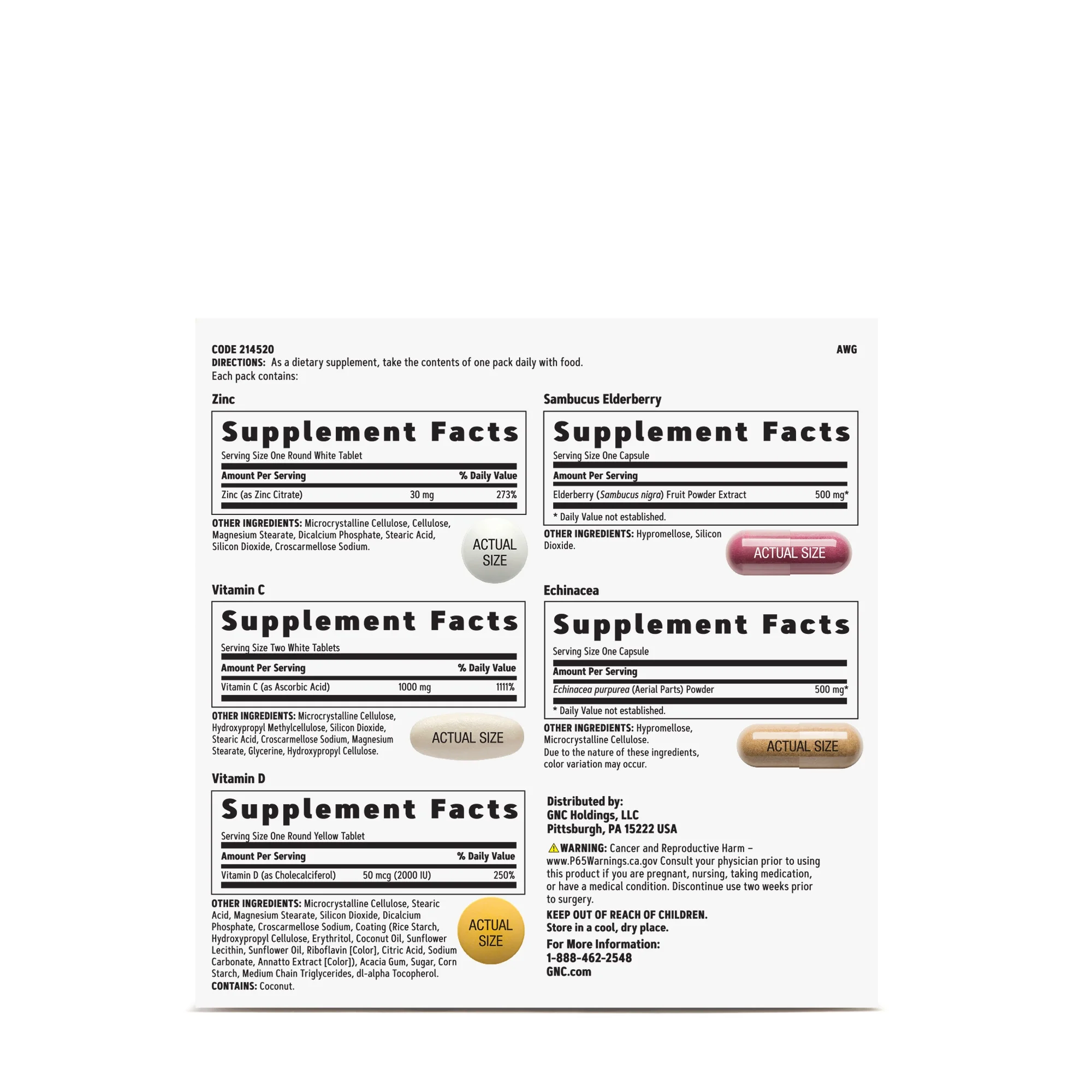 GNC Immune Daily Pack - 30 Vitapaks (30 Servings)