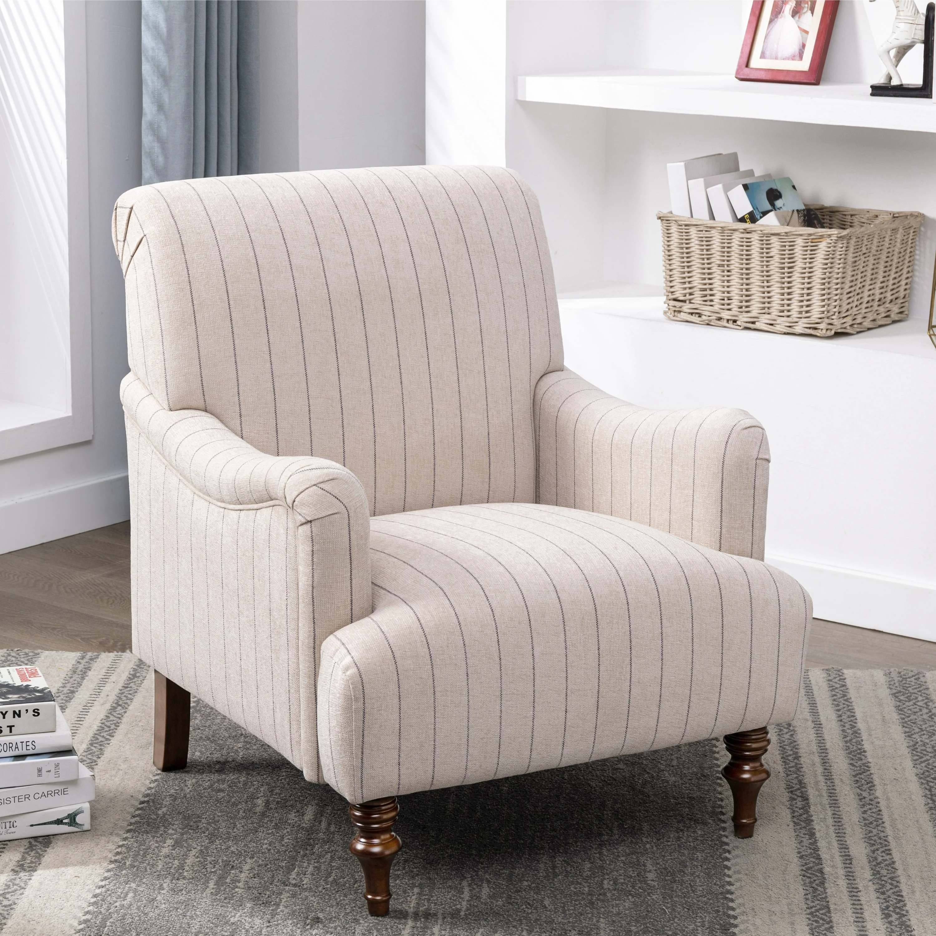 Greyson Living Sherman Sea Oat Striped Arm Chair by
