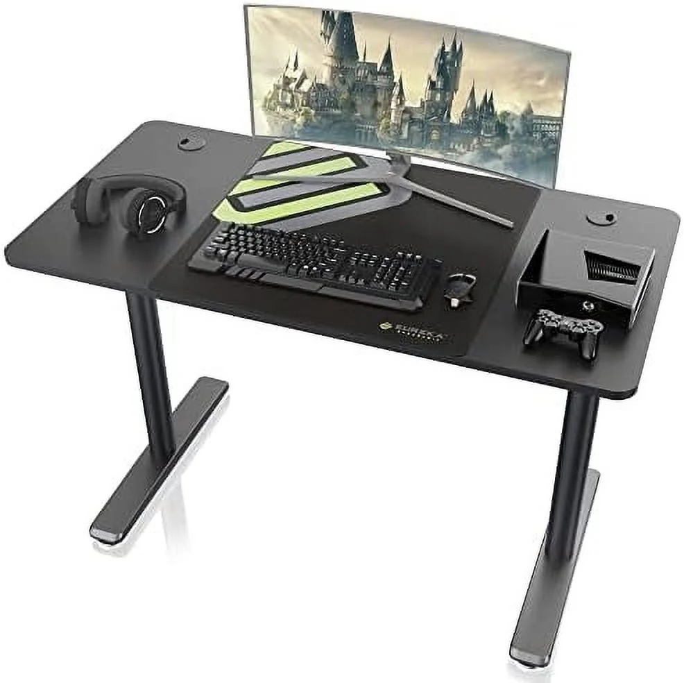 SQTRFCV It's_Organized White Computer Desk 47 inch PC Laptop Computer Table Workstation with Mouse Pad Modern Study Writing Desk for Home Office Gaming/Working