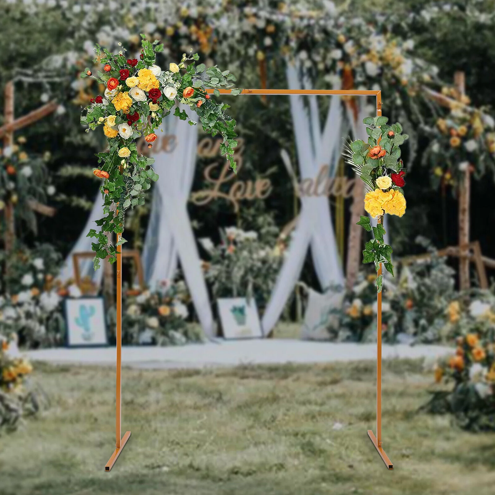 Birthday Party Balloon Frame Backdrop Decor  2*1.5M Metal Wedding Arch Stand