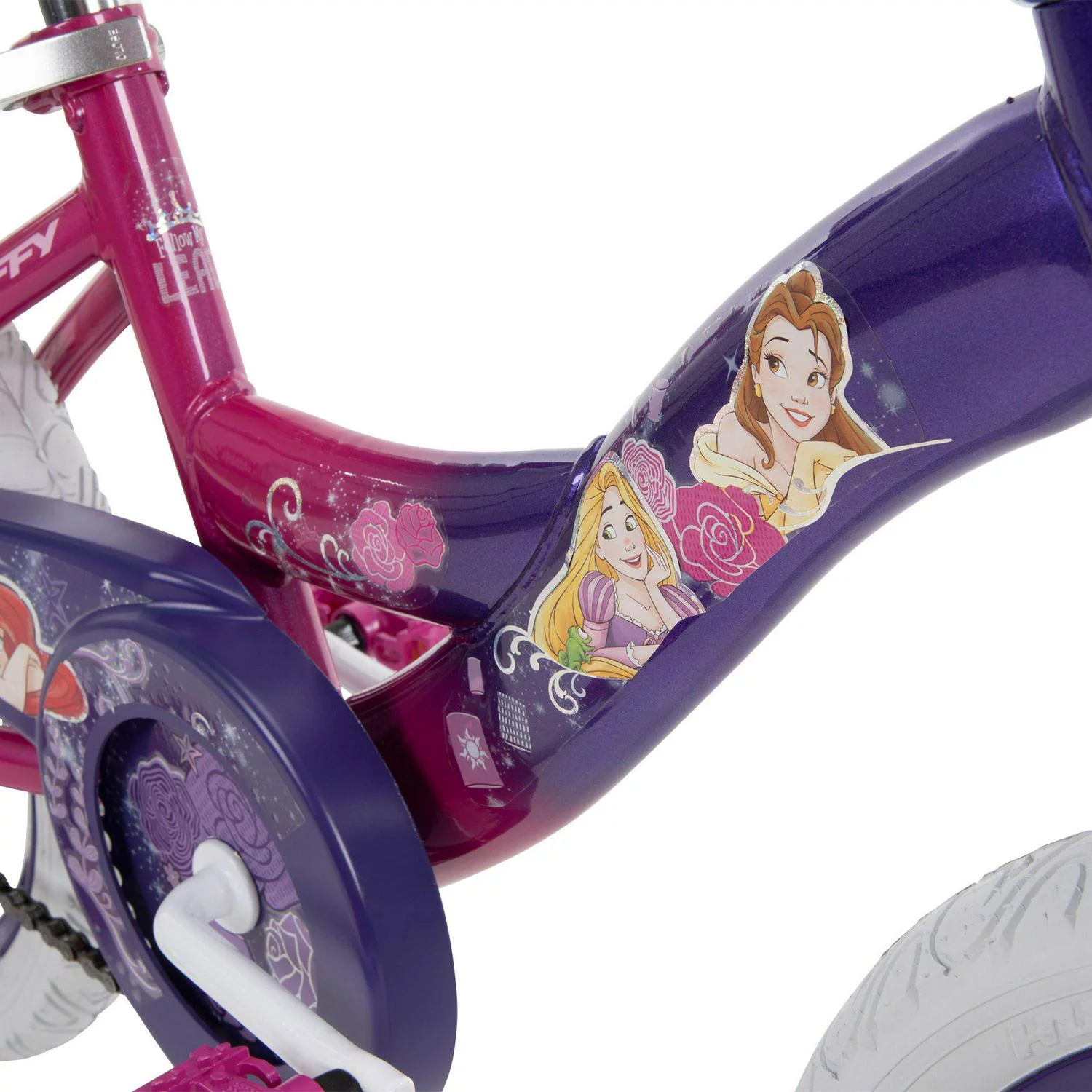 Huffy Girls' 16 in. Disney Princess Bike with Bubble-Maker, 1 Speed, Purple/Pink