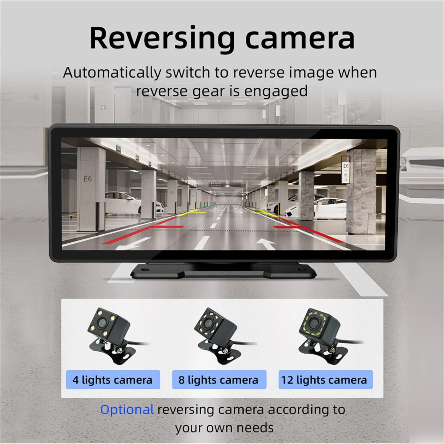 9.3 Inch Car Stereo MP5 Player BT Hands-Free Calling Support Carplay Android Auto Phone Link Reversing Assist U-Disk/TF Card with Adjustable Bracket