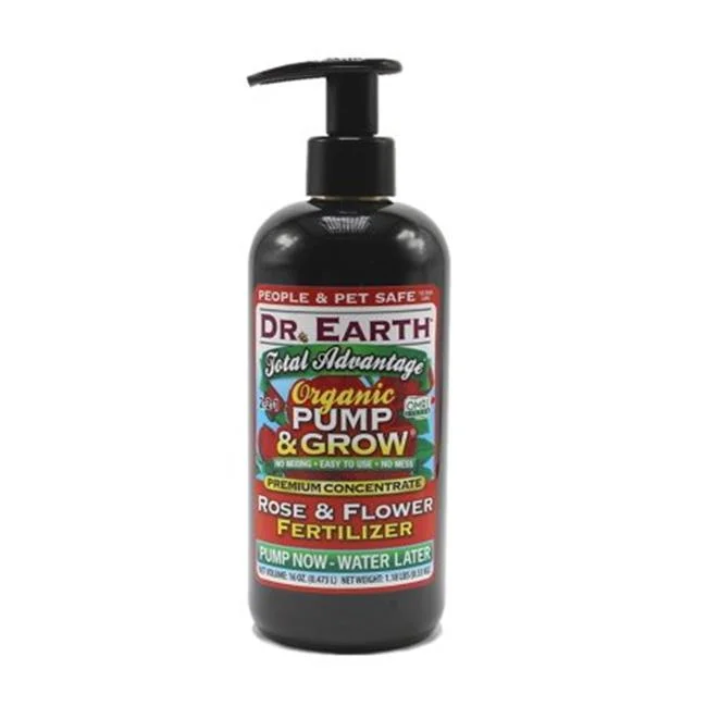Dr Earth  16 oz Organic, Pump & Grow Total Advantage Rose & Flower Fertilizer