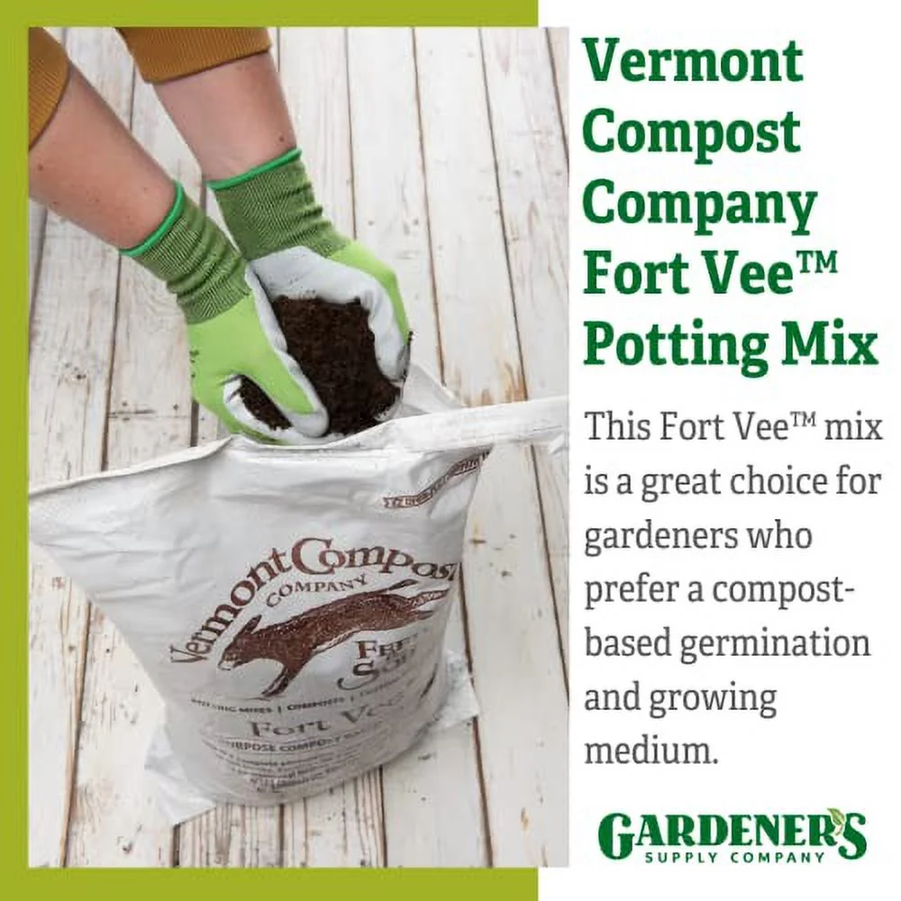 Fort Vee - Organic Potting Soil Mix | High-Nutrient Compost-Based Potting Soil for Indoor & Outdoor Container Seed Starting, Plants & Vegetables Organic Gardening | 20 Quarts