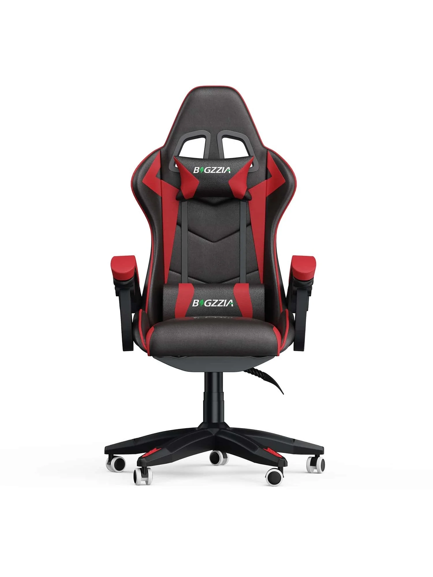 Ergonomic Gaming Chair with Headrest, Lumbar Support, and Adjustable Swivel - Premium PU Leather Office Desk Chair for Video Game Enthusiasts