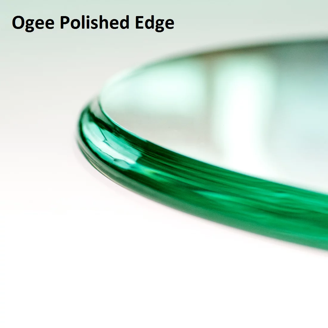 30 Inch Round Glass Table Top 3/4 Inch Thick Clear Tempered Glass With Ogee Edge Polished