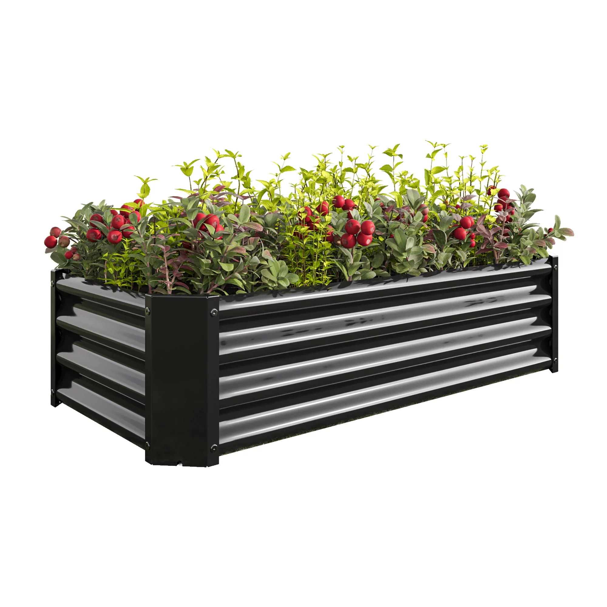 Raised Garden Beds Outdoor, Rectangle Raised Planter 4x2x1ft, Raised Bed Flower Planter for Flowers Plants, Vegetables