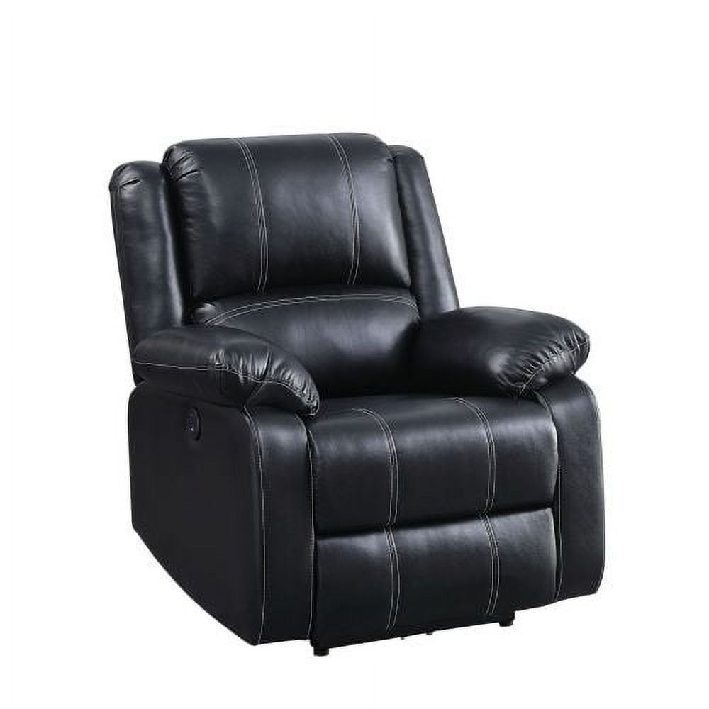 JHOOTUUO Zuriel Rocker Recliner (Motion) in Black PU 52287