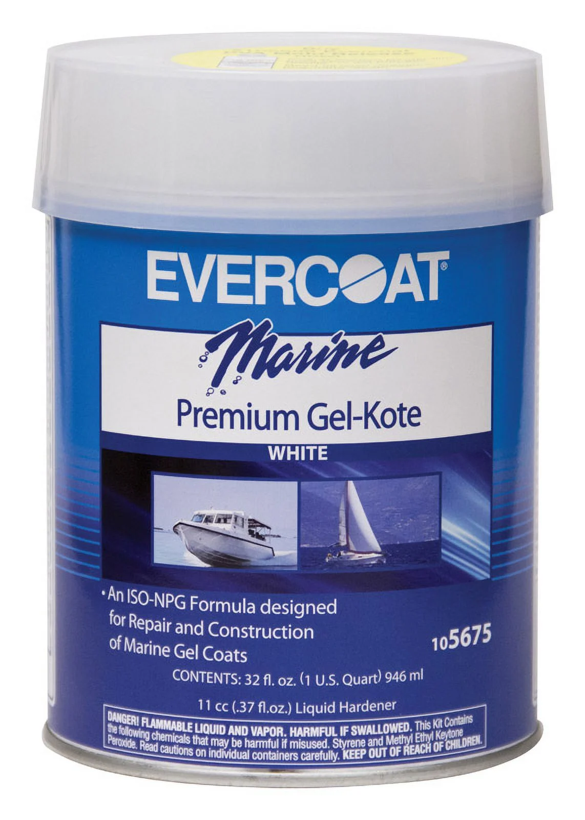 New Polyester Gel-kote evercoat 105675 White Quart