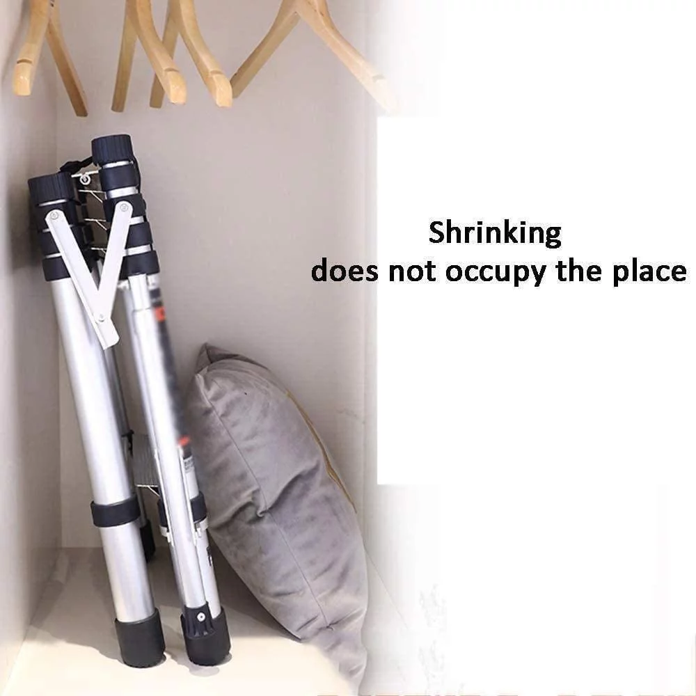 Bowoshen 6+7 Step Ladder Aluminium Lightweight Heavy Duty Tall Stepladder 150kg/330lbs Capacity Anti Slip Safety Ladder EN131