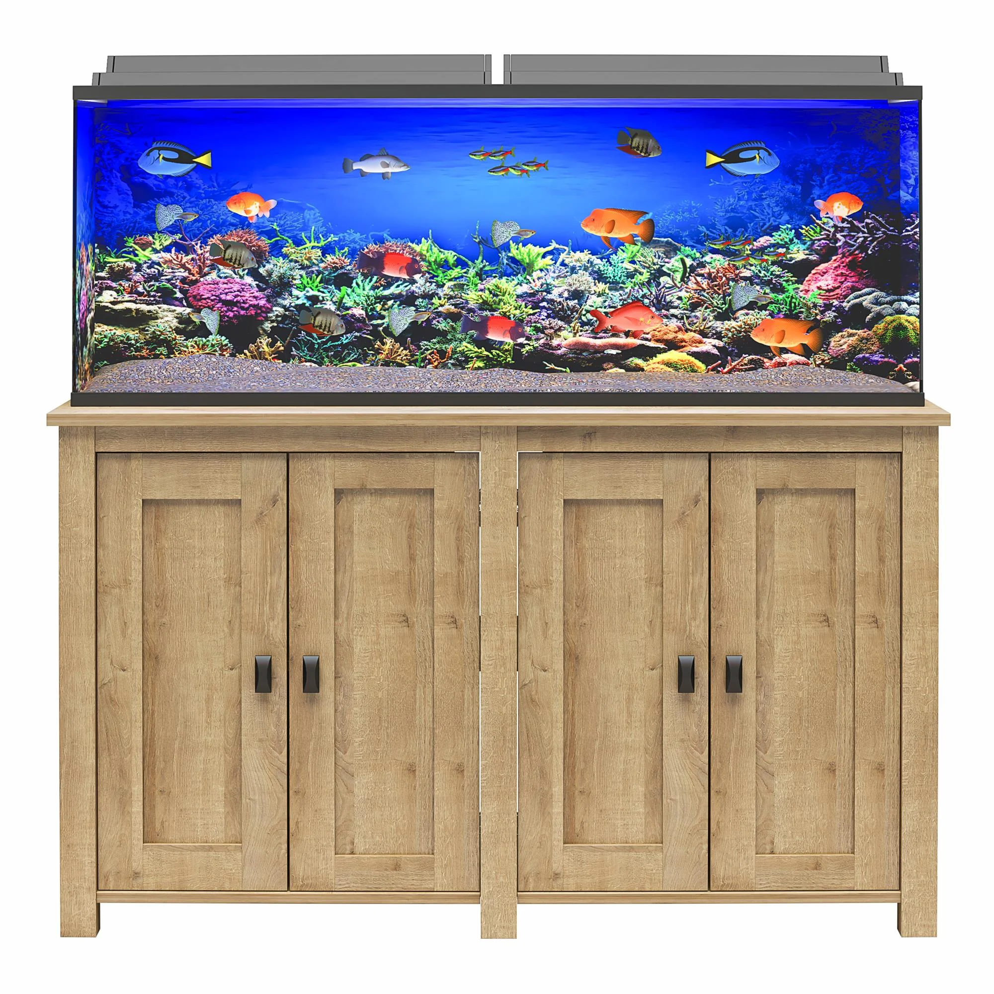 Woven Paths Scandi Farmhouse 55 Gallon Aquarium Stand, Natural