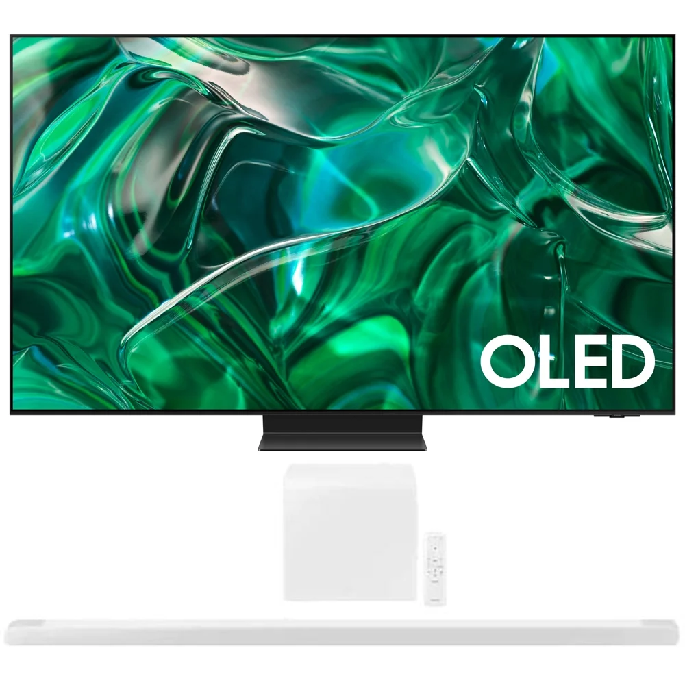 Samsung 65 inch HDR Quantum Dot OLED Smart TV 2023 with 3.1.2ch Soundbar White