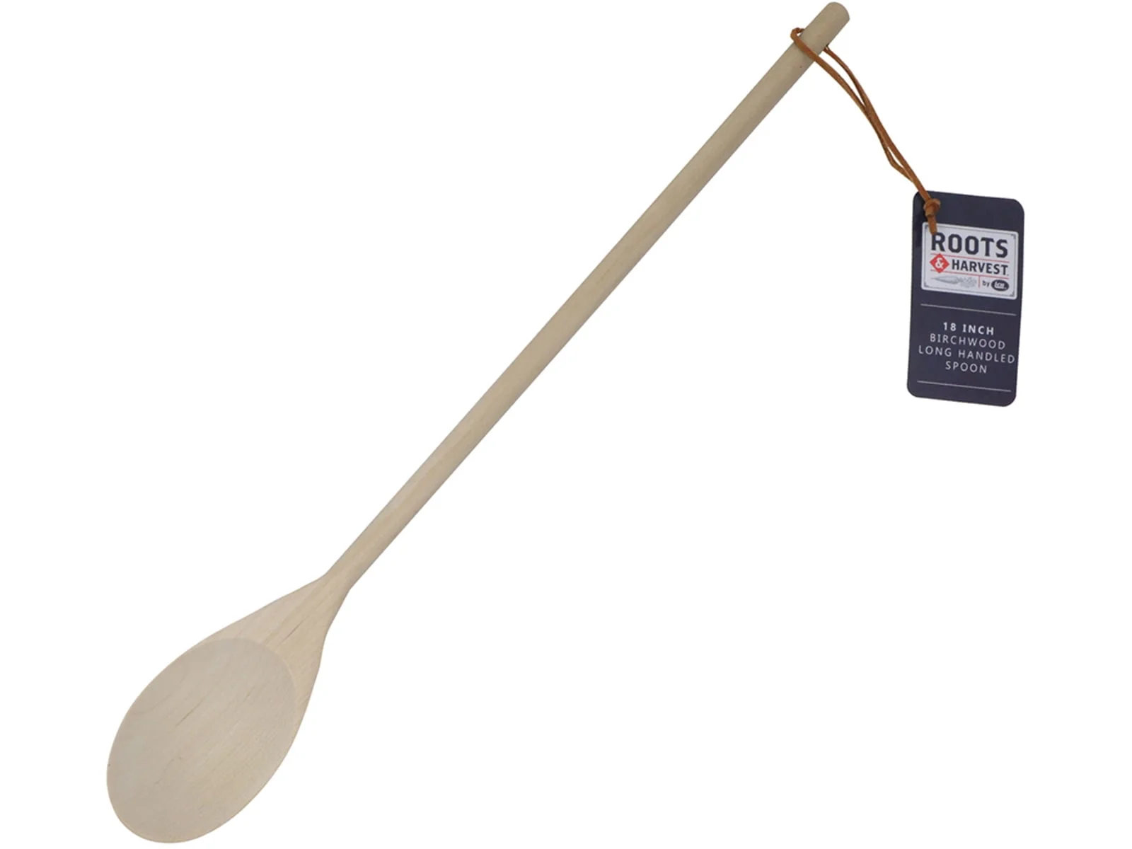 Roots & Harvest 18in Birchwood Long Handled Spoon, Wood, Small