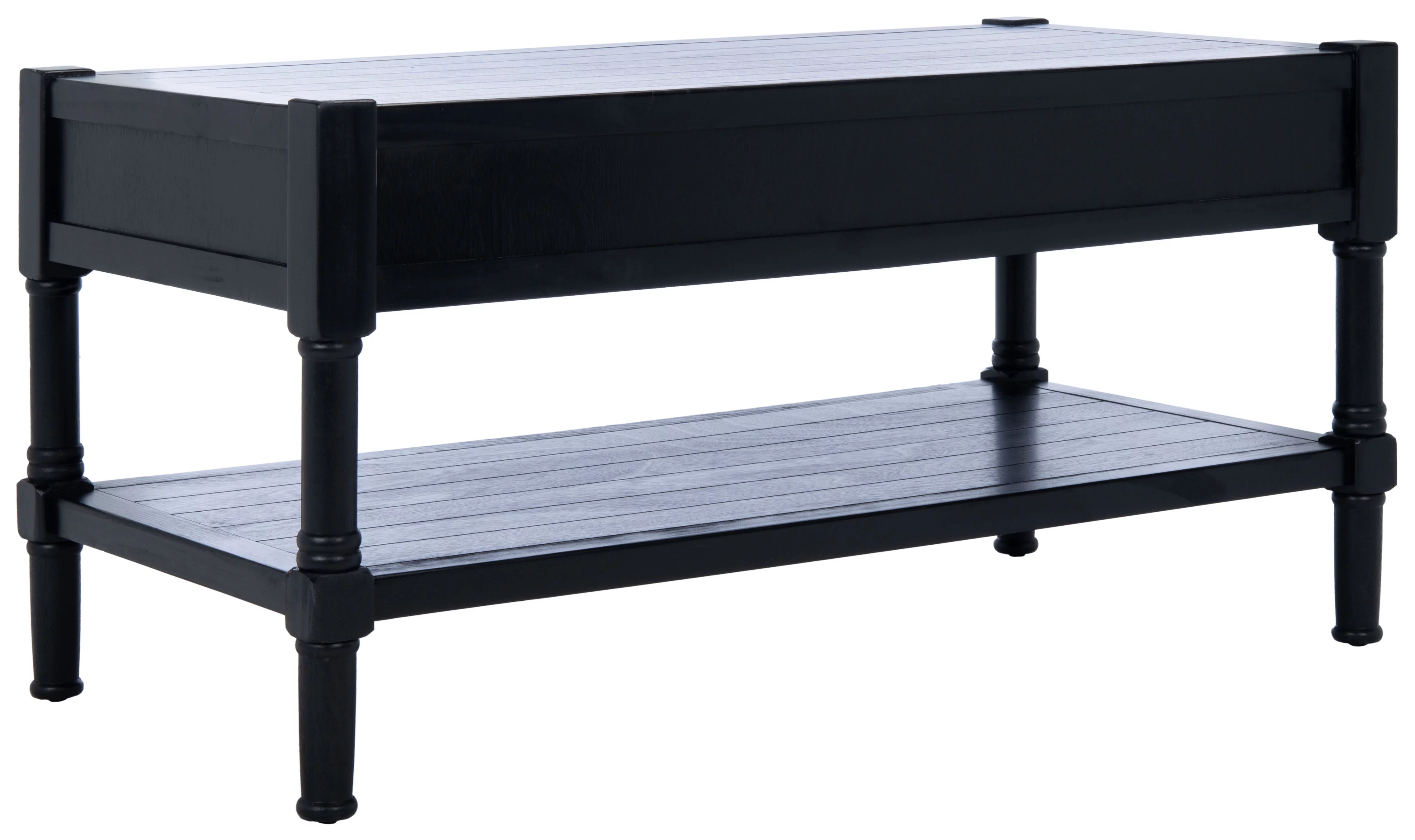 SAFAVIEH Filbert Solid 2 Drawer Coffee Table, Black