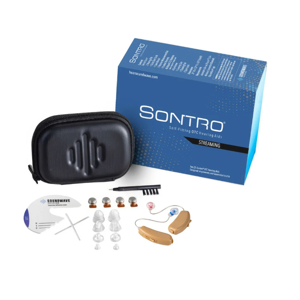 Sontro Self-Fitting OTC Hearing Aids, Model AI-S, Beige