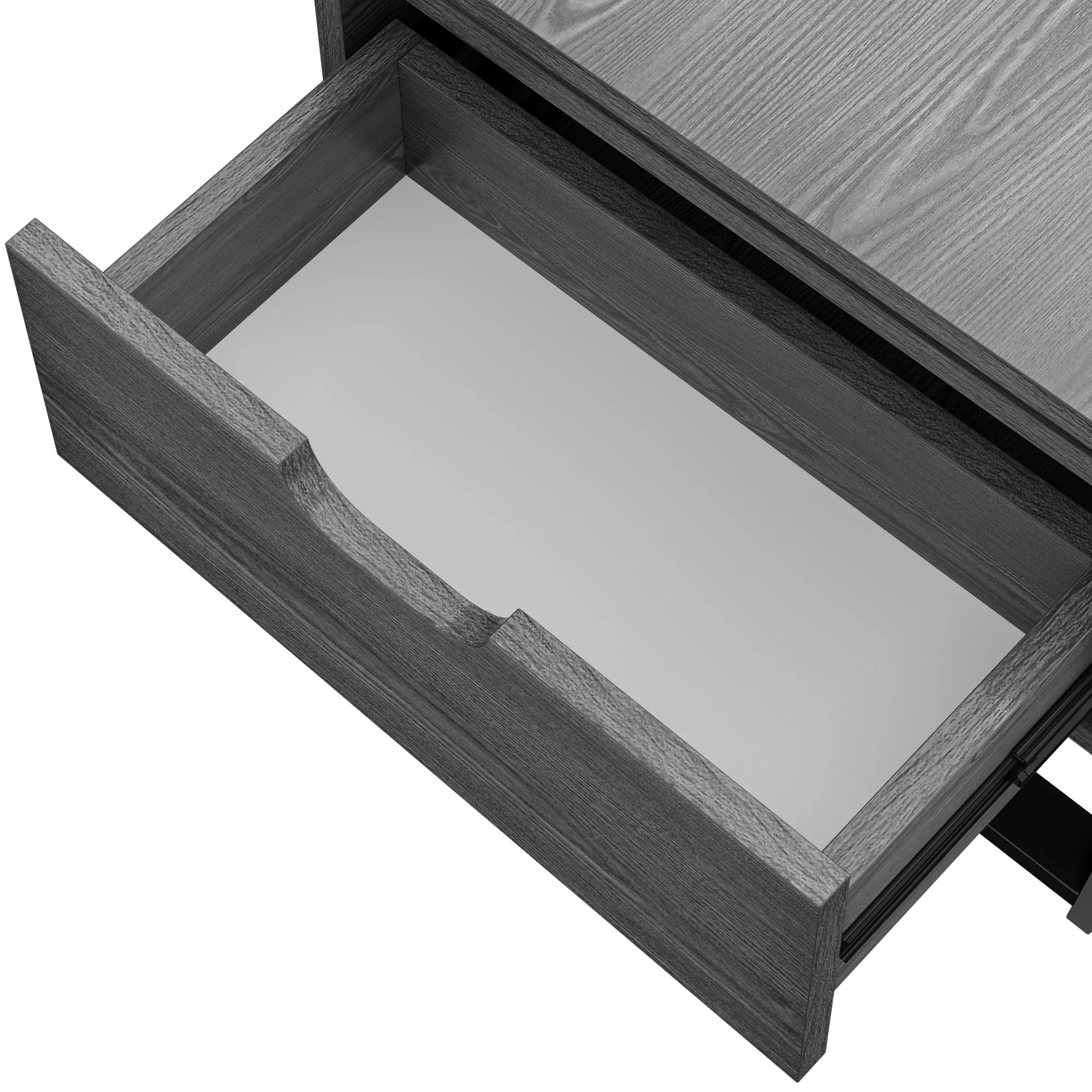 Dextrus Wood Lift Top Coffee Table with Drawers, Gray