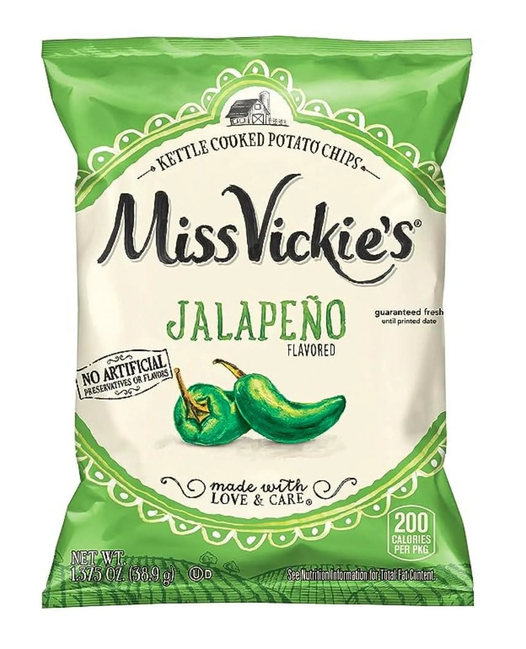 Jalapeno Chips (Pack of 8) by Miss Vickie's - 11 oz Total