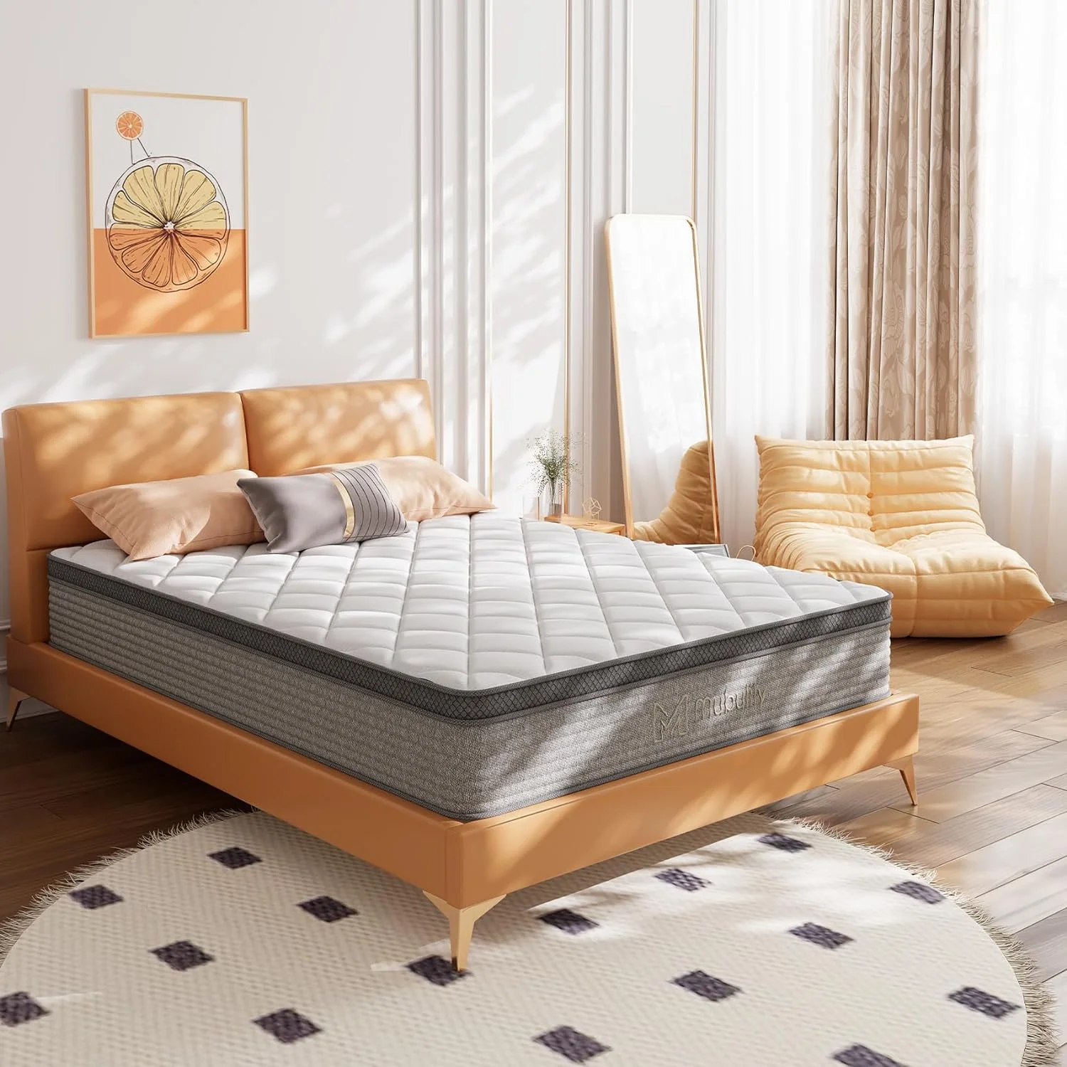 YILAN Queen Mattress,10 Inch Gel Memory Foam and Innerspring Hybrid Mattress in a Box with Individual Pocket Spring for Motion Isolation & Silent Sleep,CertiPUR-US,100 Nights Trial