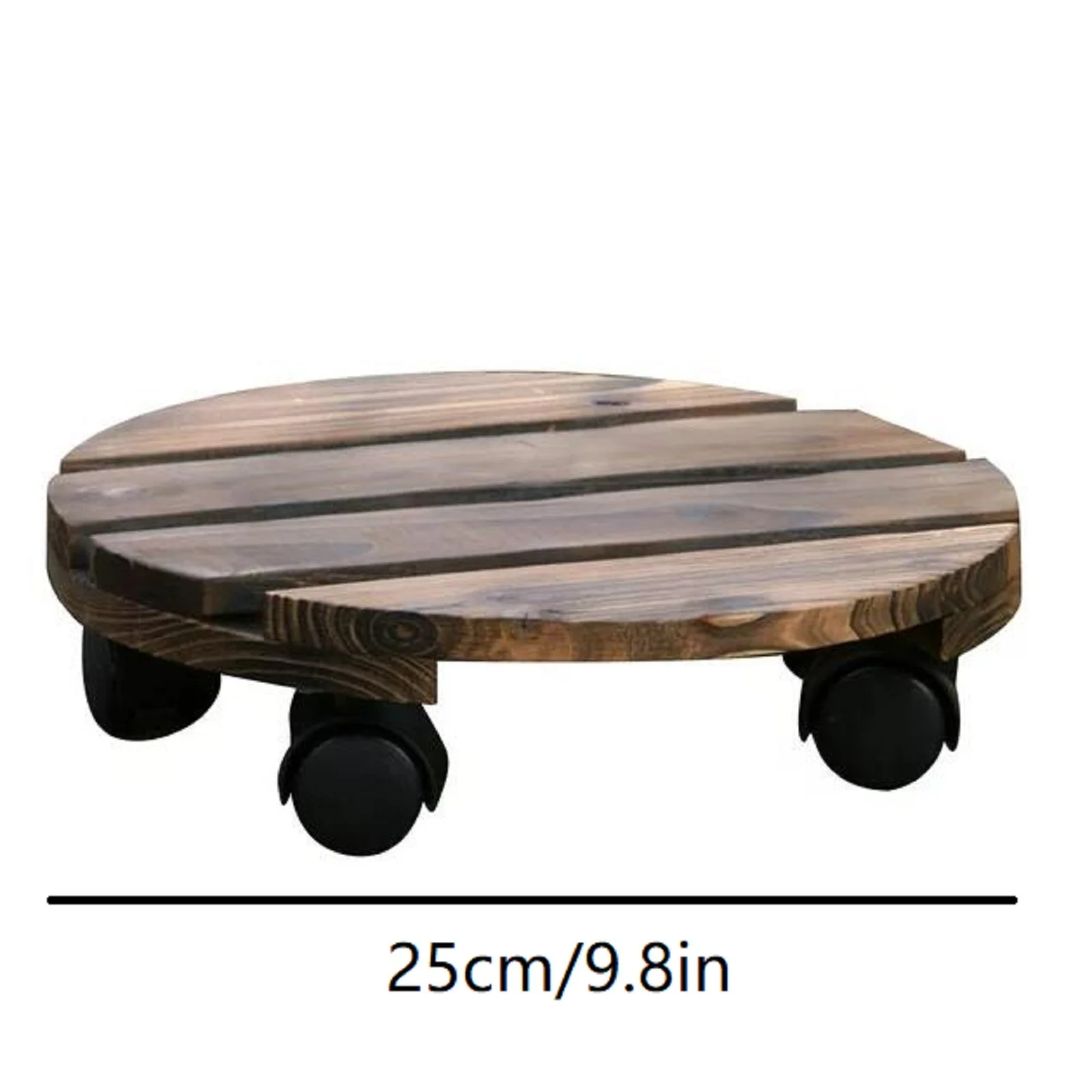 pdqouc Decorative Stand Wooden Movable Flower Pot Rack Potted Stand Holder With Wheels Indoor Outdoor Garden Patio Stability Flower Pots Stands