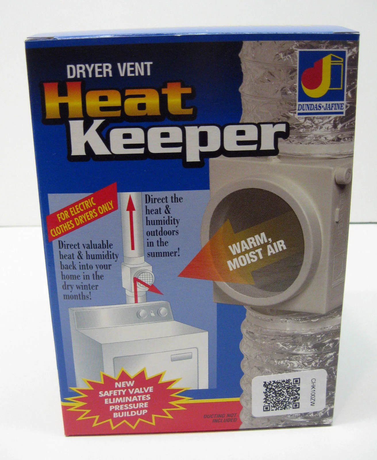 CHK100ZW Dryer Vent Heat Keeper Saver Dundas Jafine Winter and Summer Positions