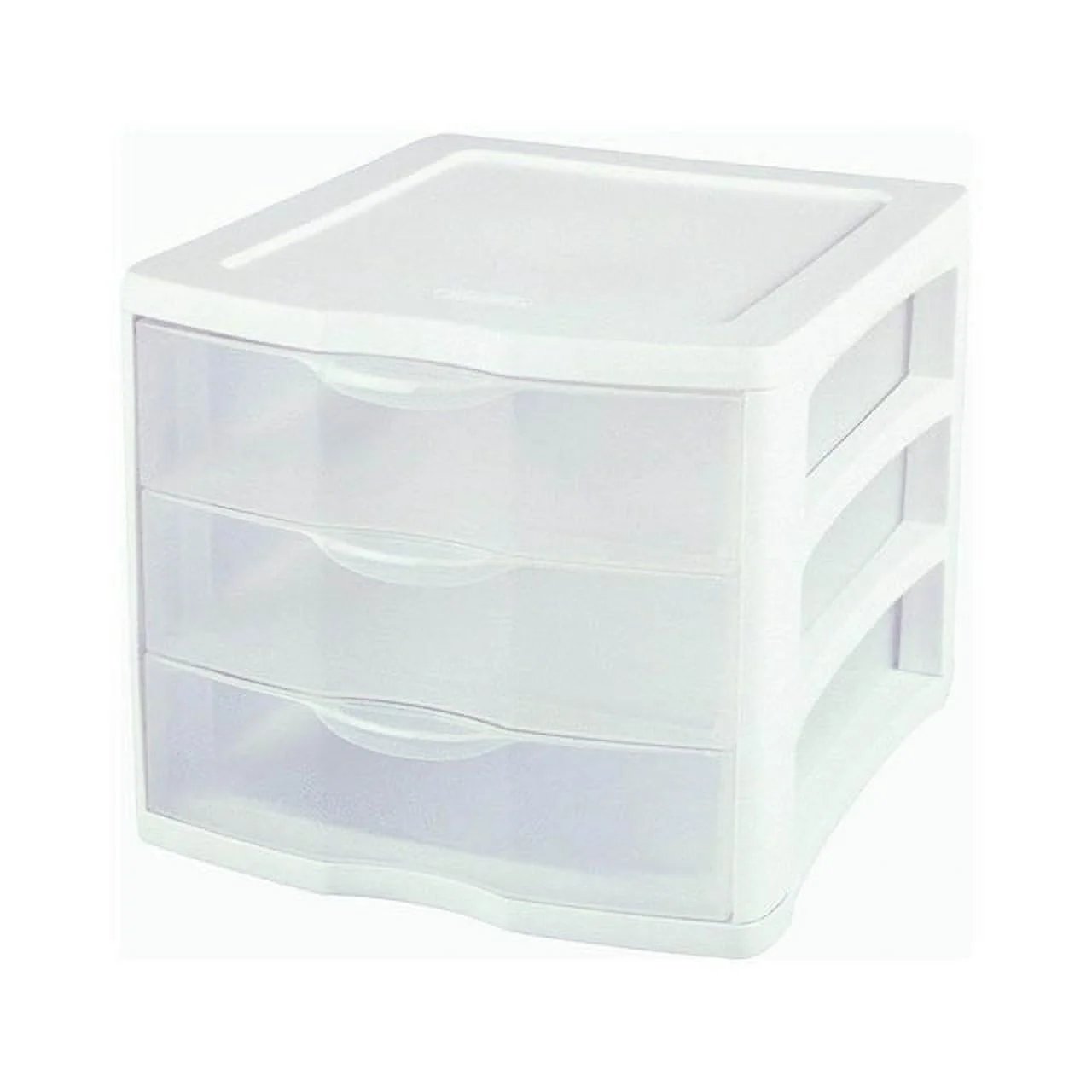 Sterilite 3 Drawer Unit Plastic, White (Pack of 6)