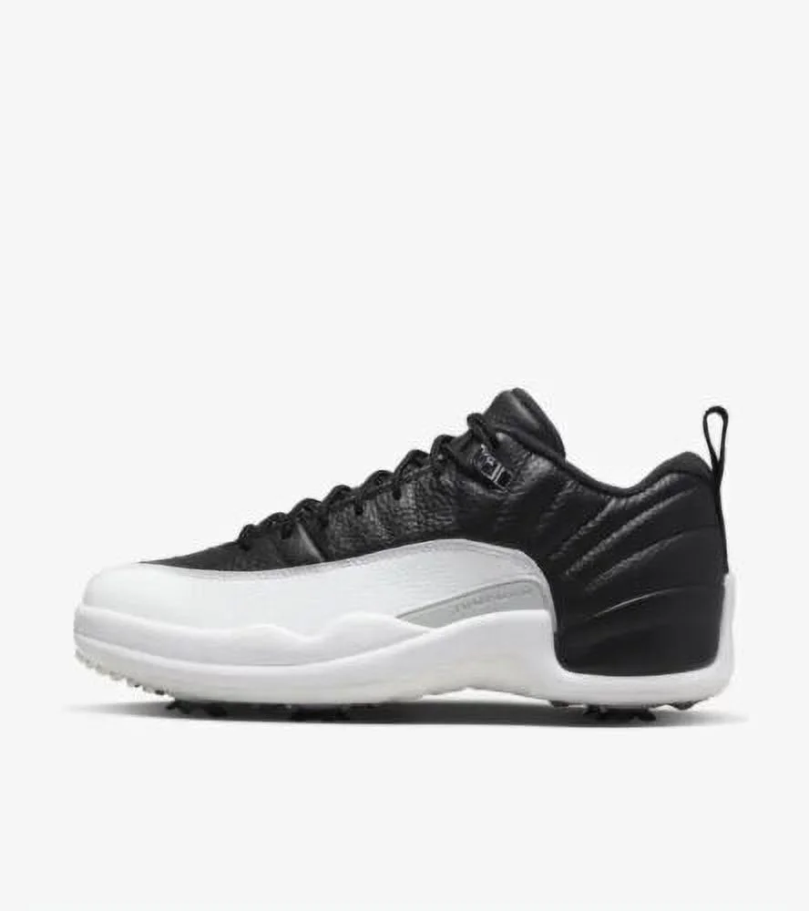 Air Jordan 12 Retro Low DH4120-010 Men's Black/White Leather Golf Shoes NDD561 (7.5)