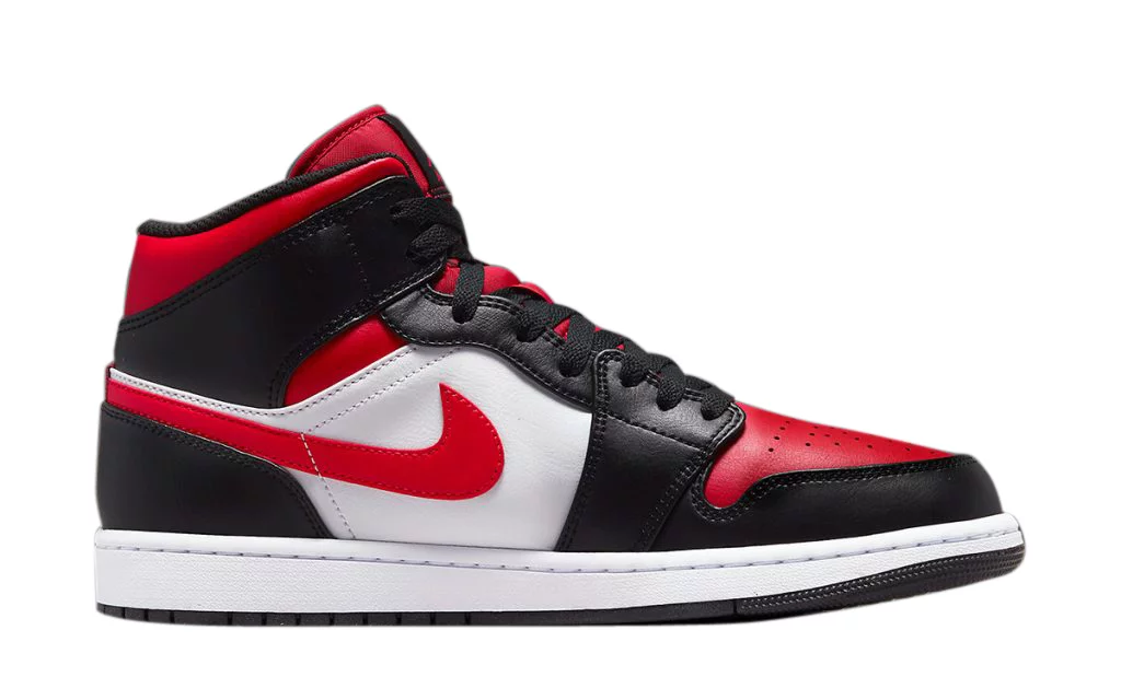 (Men's) Air Jordan 1 Mid 'Bred Toe 2.0' (2022) 554724-079