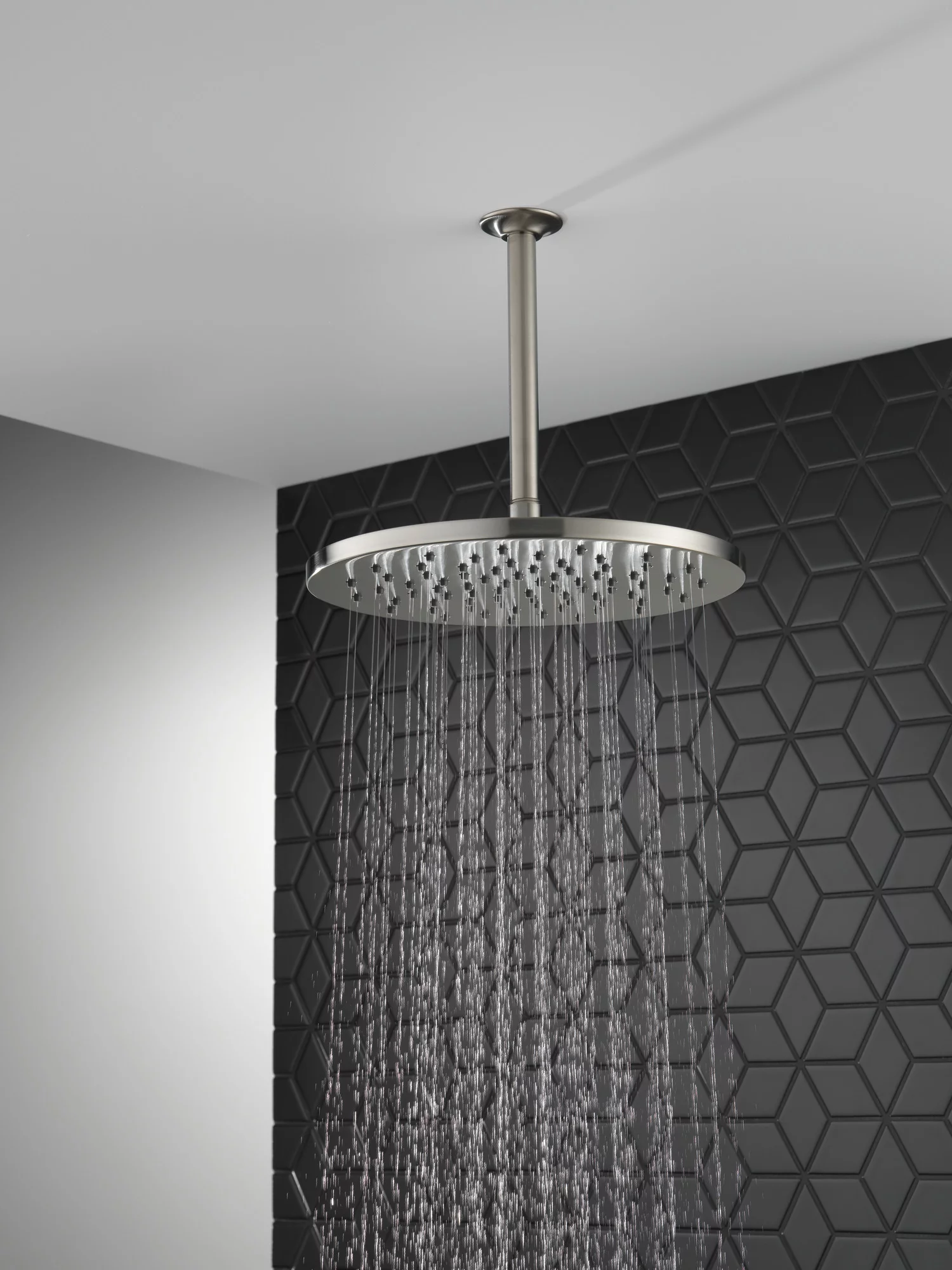 Delta Universal Showering Components: Single-Setting Metal Raincan Shower Head