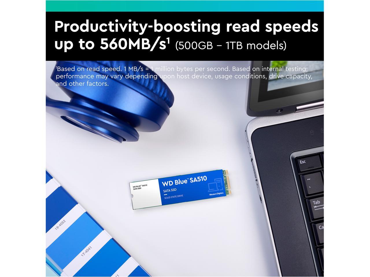 WD Blue 500GB SA510 M.2 Internal Solid State Drive SSD - WDS500G3B0B
