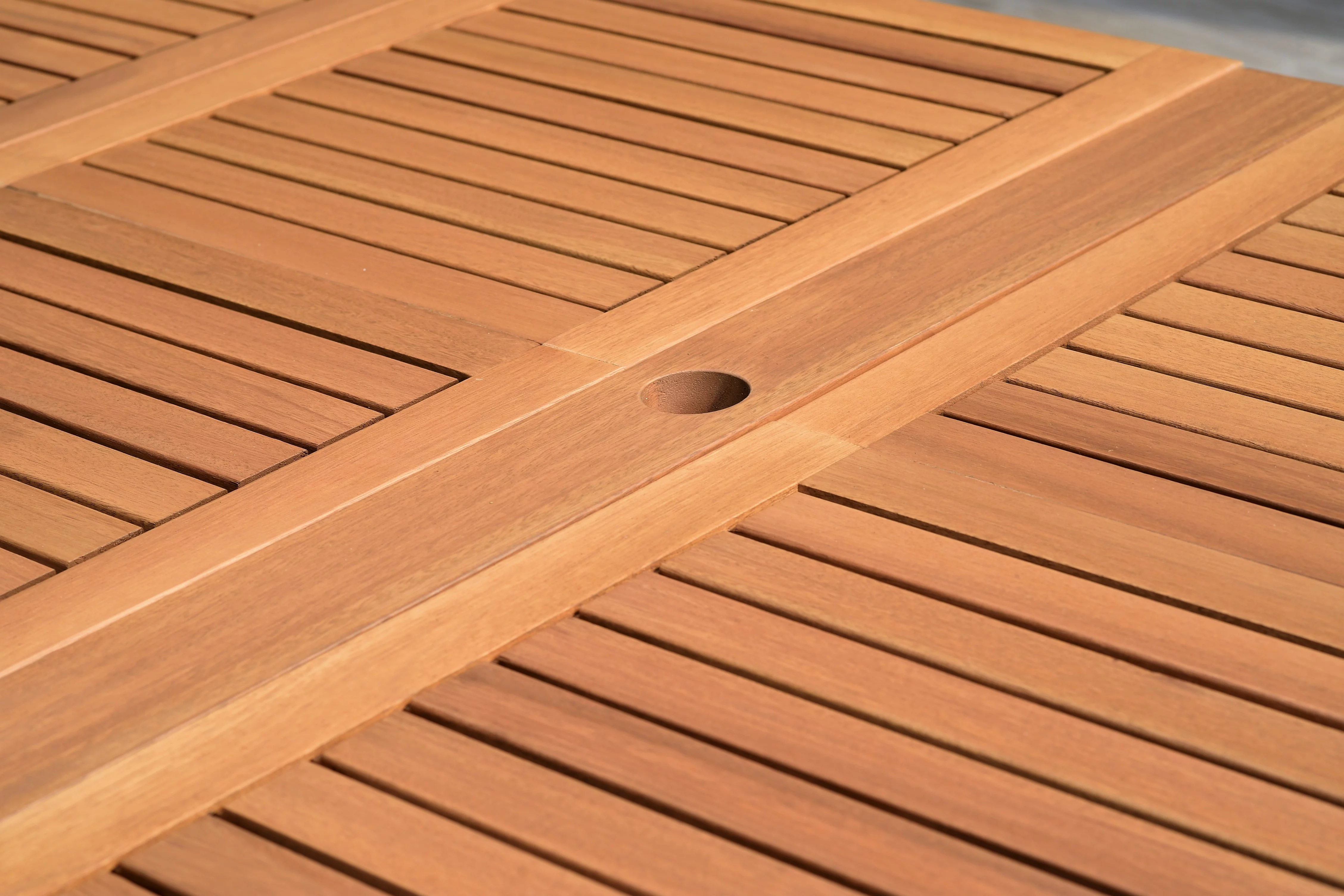 Amazonia Belfast Teak Finish 9 Pieces Extendable Rectangular Patio Dining Set