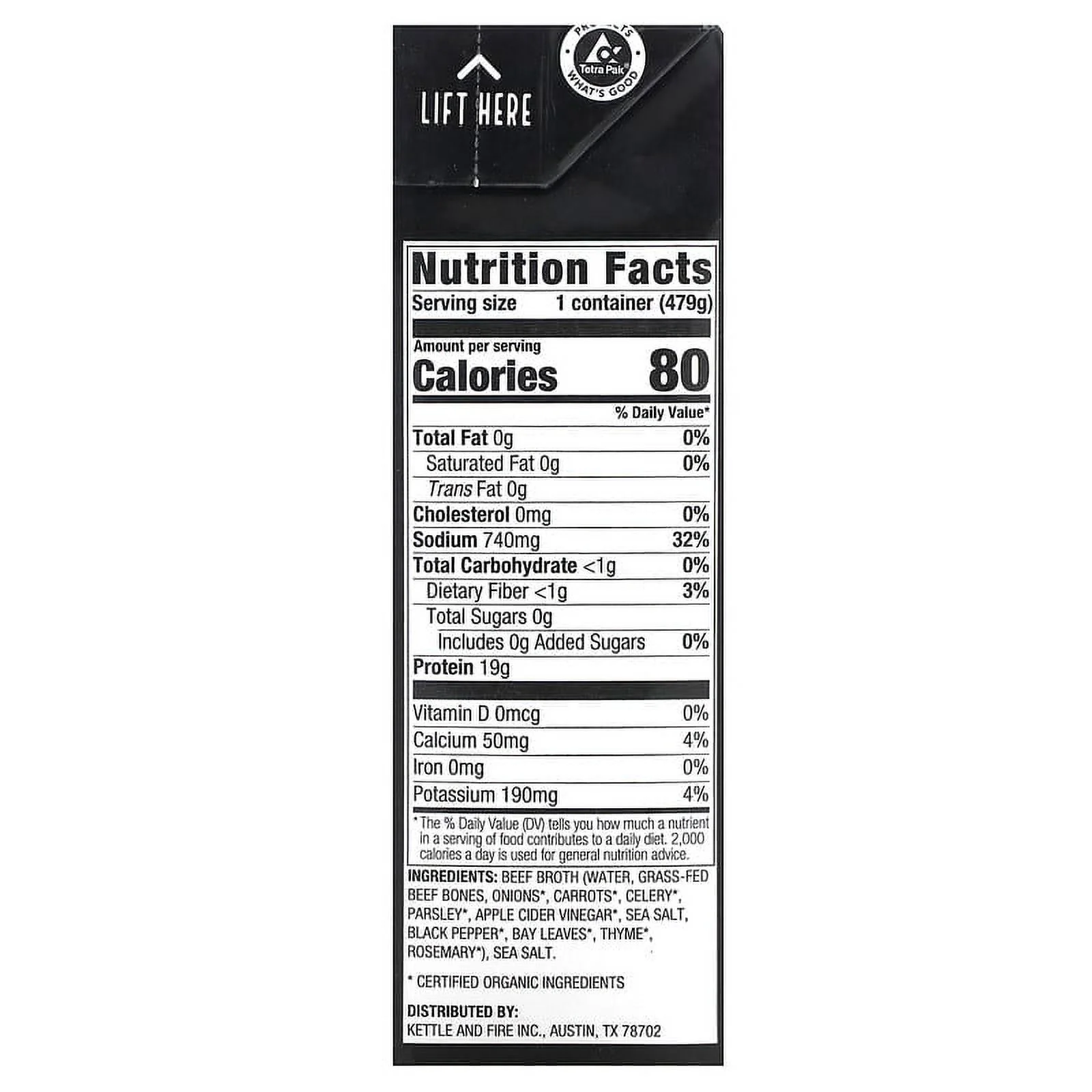 Kettle & Fire Bone Broth Beef 16.2 fl oz