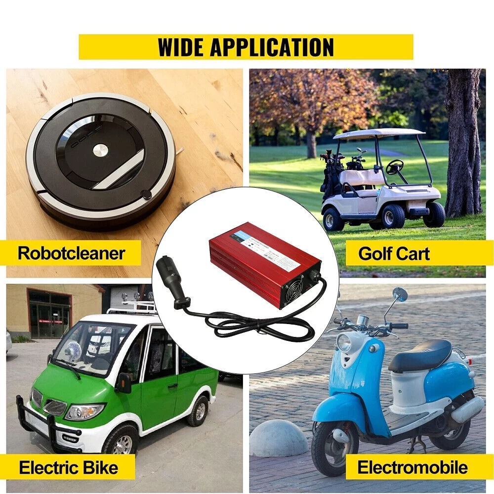 JLLOM High Quality 48V 15Amp Club Car Golf Cart Battery Charger - Fast Charging with 900W Power