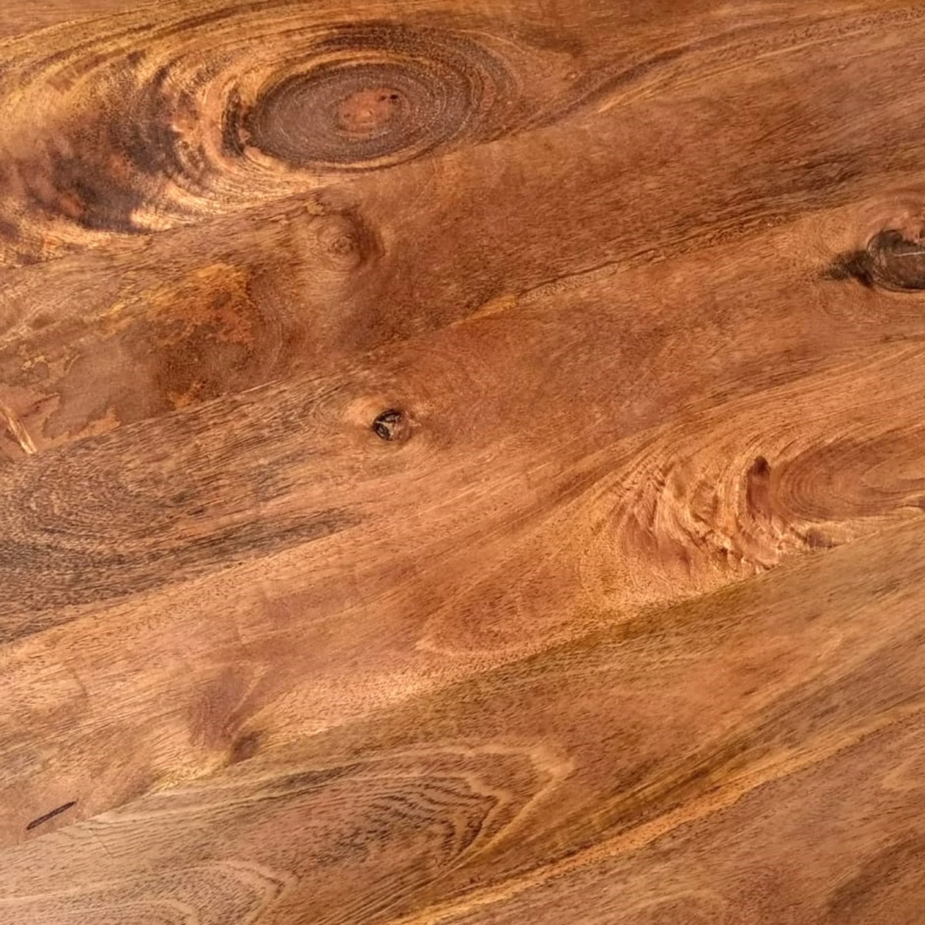 22 Inch Industrial End Side Table with Mango Wood Tray Top, X Shape Iron Frame, Brown, Black