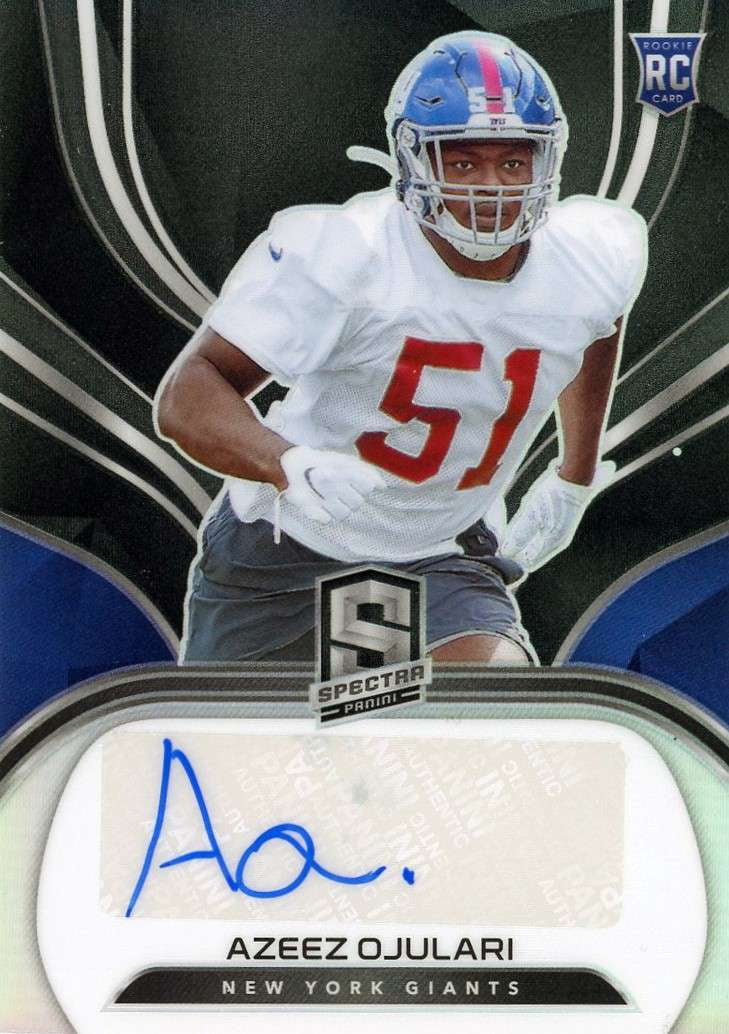 NFL 2021 Panini Spectra Azeez Ojulari 4/99 Autographed Trading Card #244 (Rookie)