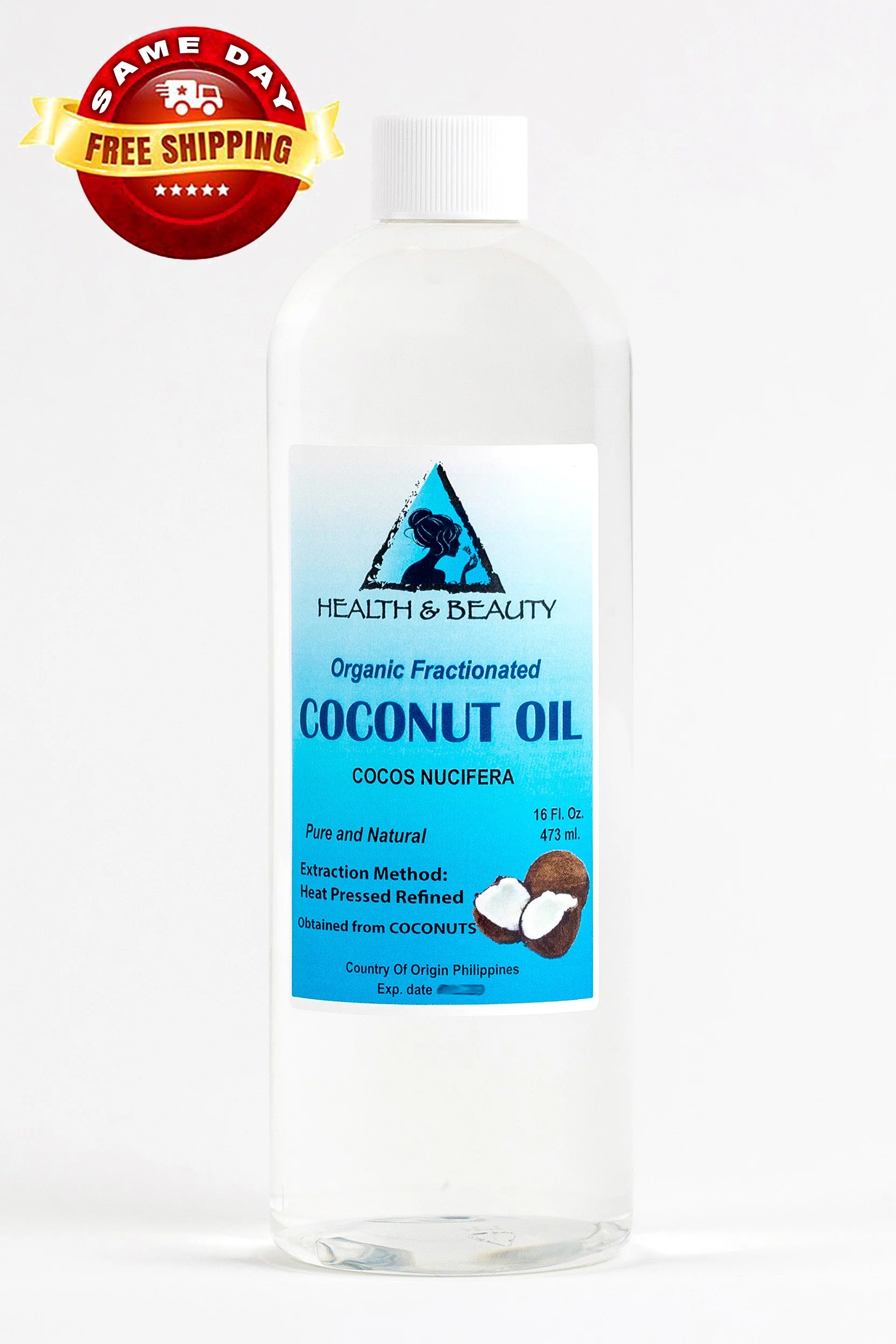 COCONUT OIL FRACTIONATED ORGANIC CARRIER ULTRA REFINED PREMIUM 100% PURE 32 OZ