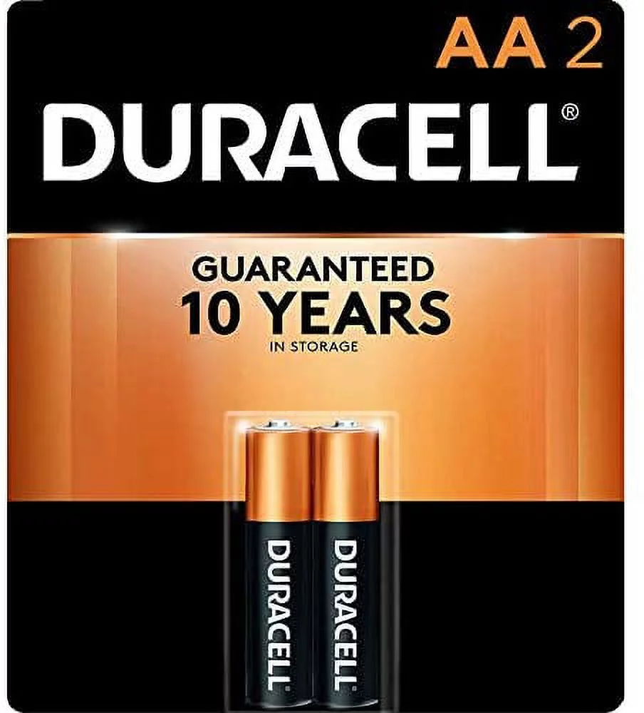 Duracell - CopperTop AA Alkaline Batteries - long lasting, all-purpose Double A battery for household and business - 2 Count