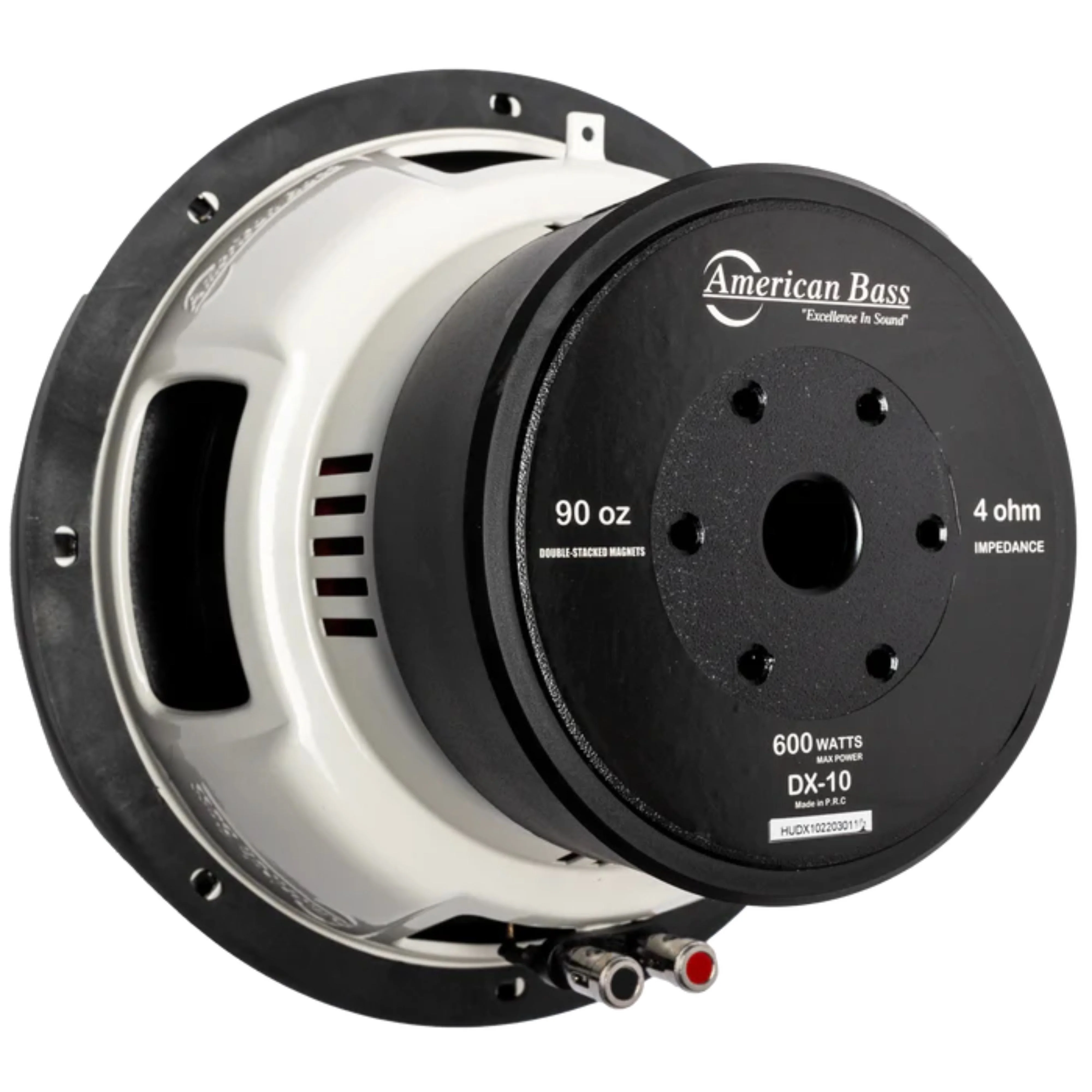 American Bass Car Audio 10“ Subwoofer 600 Watt Single 4 Ohm White DX-10