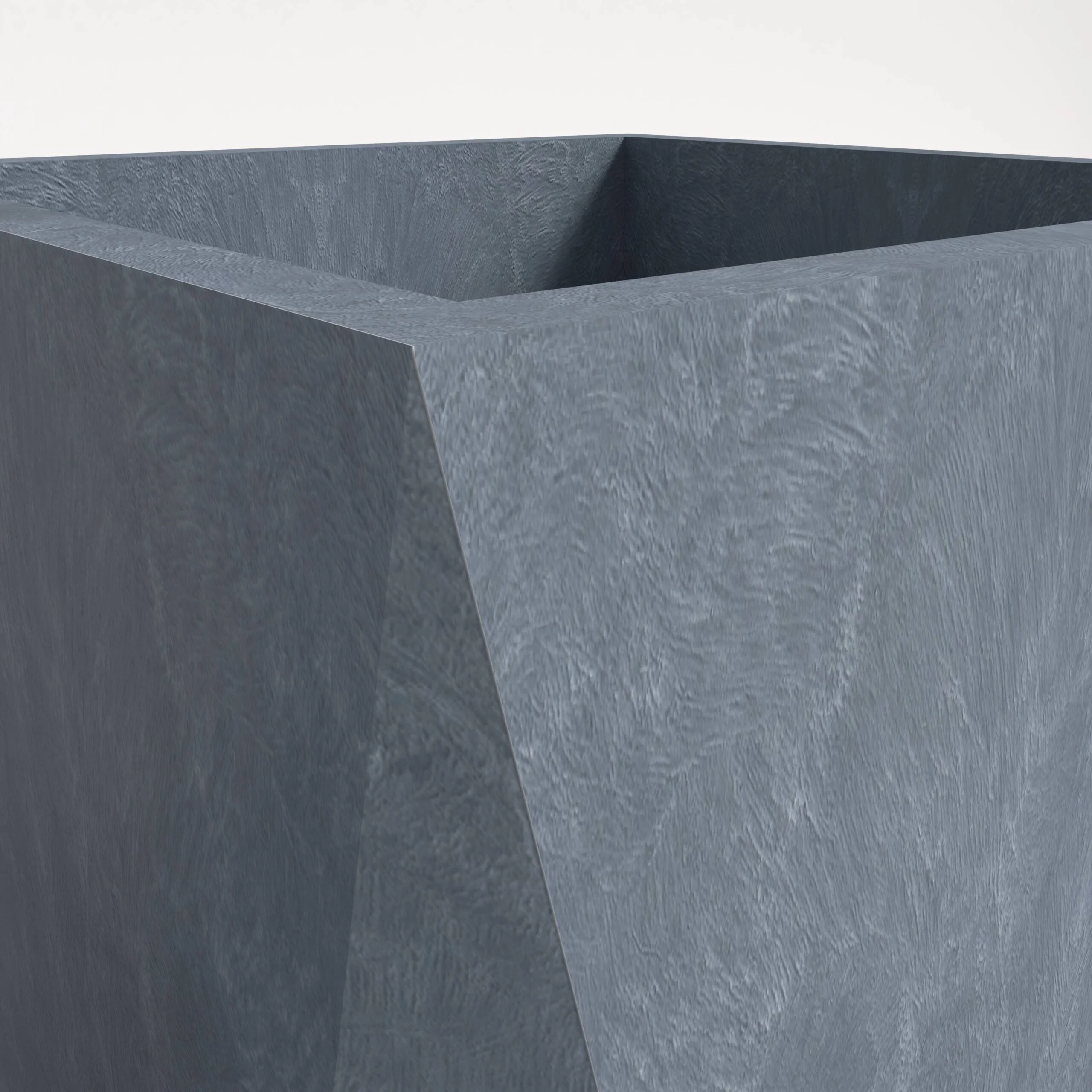 LeisureMod Aloe Tapered Square Planter in Fiberstone and MgO Clay Gray 24