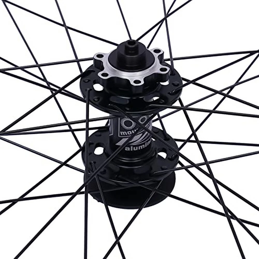 Mountain Bike Wheelset 27.5Inch, Aluminum Alloy Rim Disc Brake MTB Wheelset, Quick Release Front Rear Wheels Black Bike Wheels, Double Six Hole Discs Brake Fits 7-12 Speed Casset