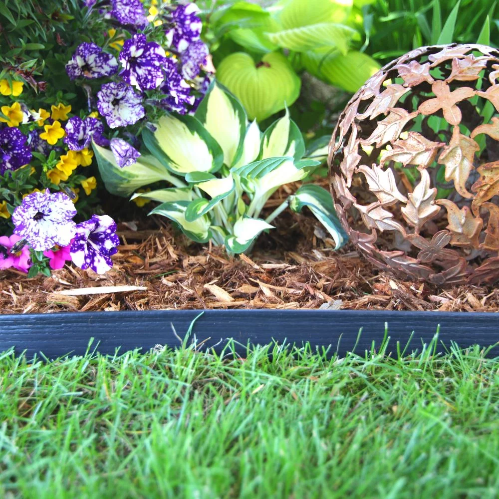 Master Mark Dig Free Landscape Edging with Anchoring Spikes, No-Dig Landscape Border, 30 ft. Coil (Black), 1.75 in. Height , Plastic Garden Border Edge. (30 ft.)