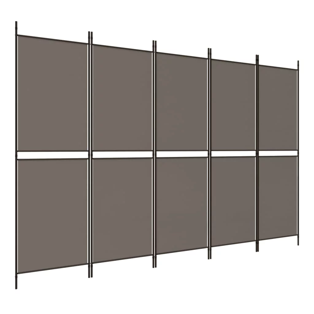 Anself 5-Panel Room Divider Anthracite 98.4